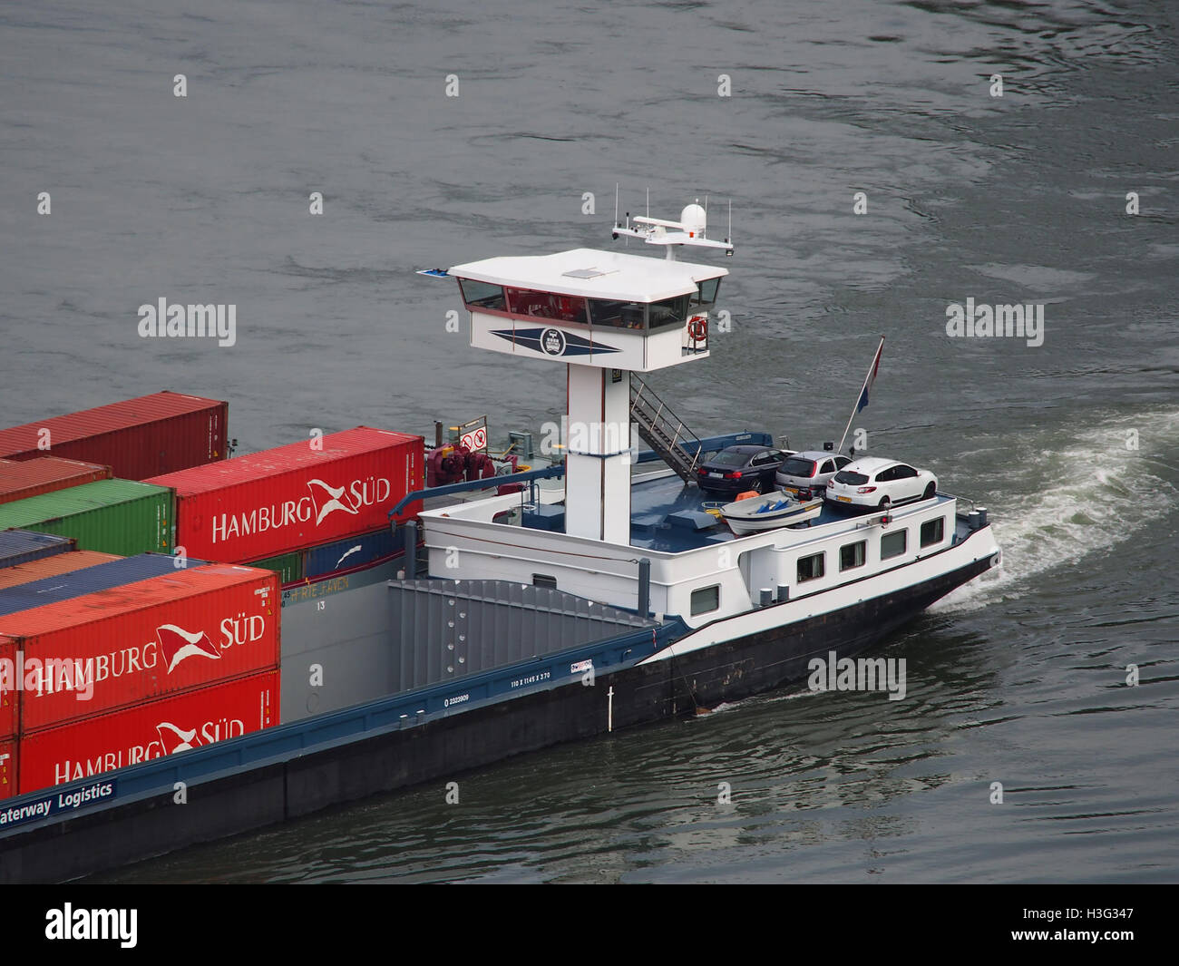 Anroma (Ship, 1999), ENI02323909 & Loreley, Der Rhein pic1 Stockfoto