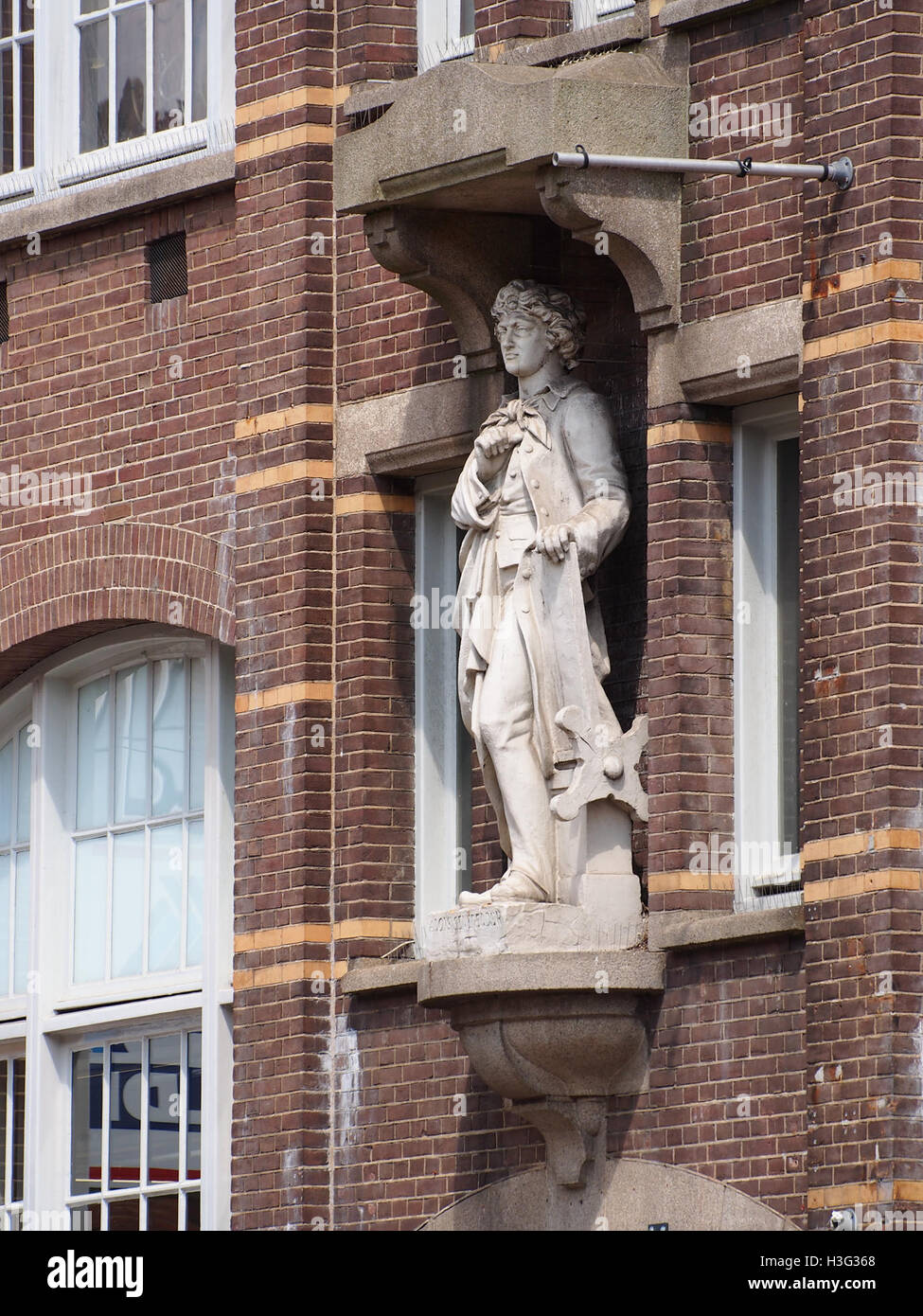 Ein Porträt von Aloys Senefelder, dem Erfinder der Lithografie, der seinen Beitrag zur Welt des Buchdrucks festlegt. Senefelders Technik revolutionierte die Druckindustrie und ermöglichte die Massenproduktion von Bildern und Texten. Stockfoto