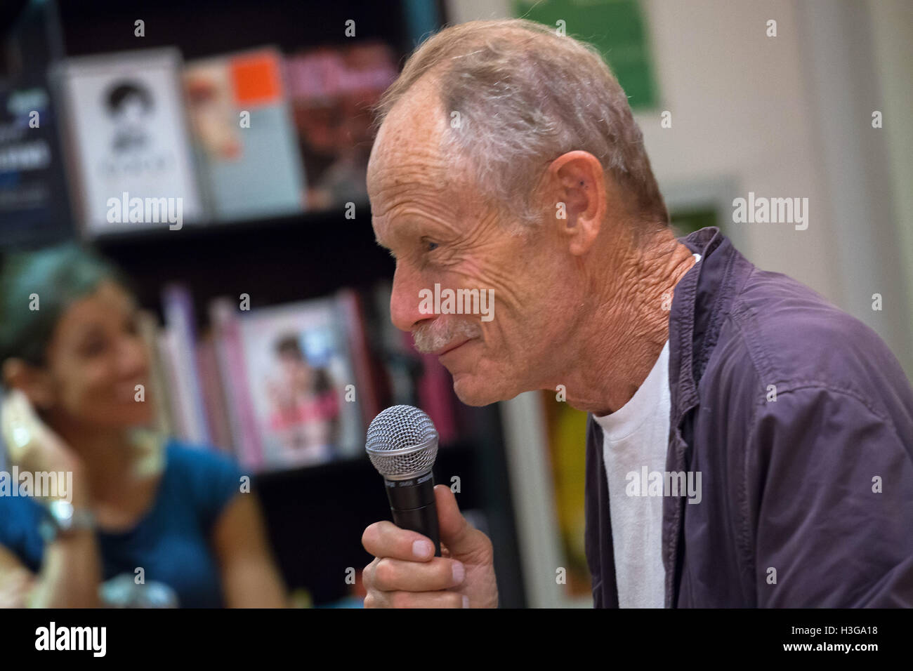 Italienischer Schriftsteller, Übersetzer und Dichter Erri De Luca besucht die Präsentation seines Buches "La Natura Esposta" am 3. Oktober 2016 ich Stockfoto