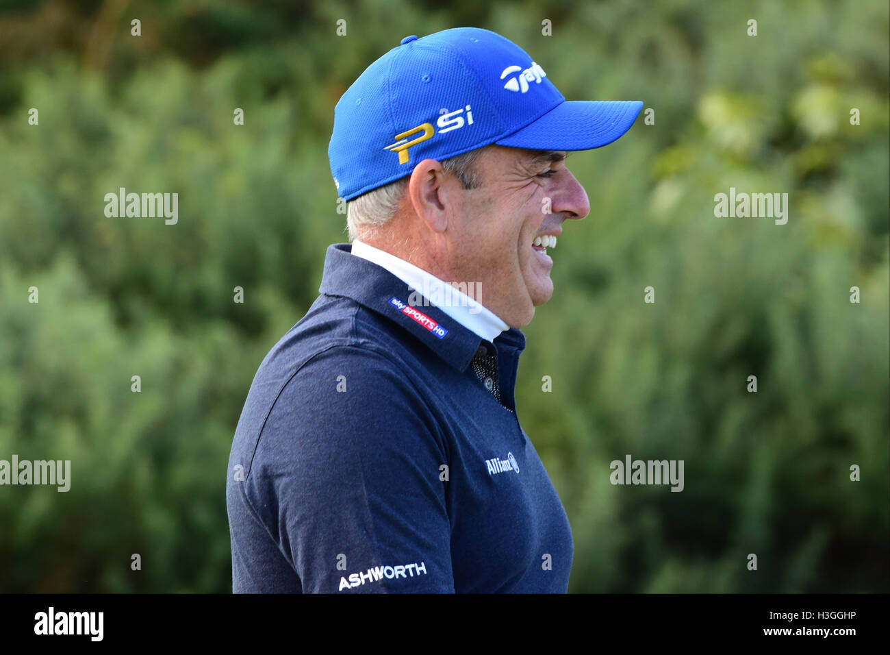 St. Andrews, Schottland, Vereinigtes Königreich, 08, Oktober 2016. Golf-Profi und ehemalige Ryder Cup captain Paul McGinley zu Jahresbeginn seine dritte Runde in der Alfred Dunhill Links Championship, Credit: Ken Jack / Alamy Live News Stockfoto