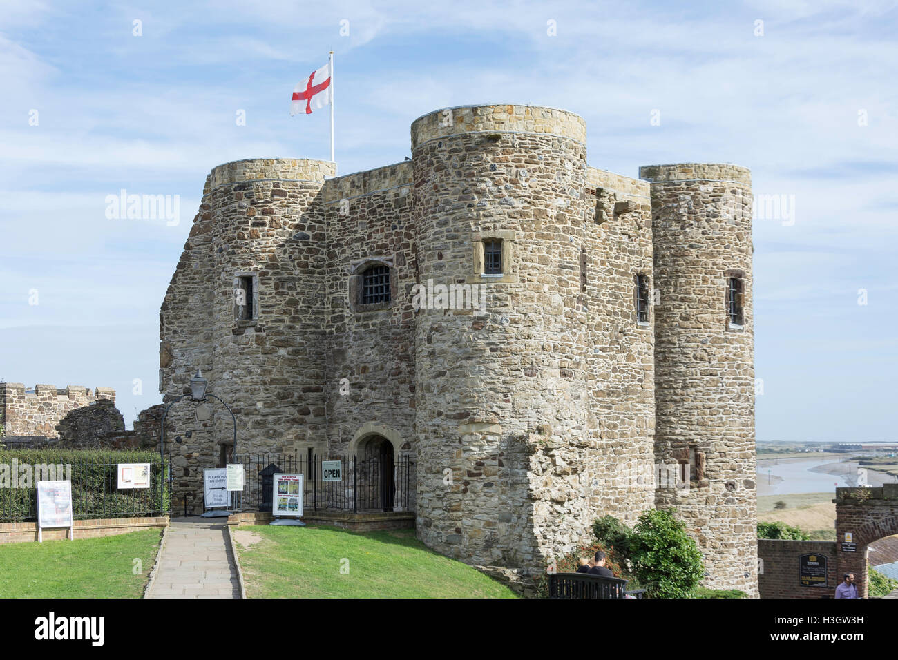 Ypern Turm aus dem 14. Jahrhundert und Museum, Kirchplatz, Rye, East Sussex, England, Vereinigtes Königreich Stockfoto