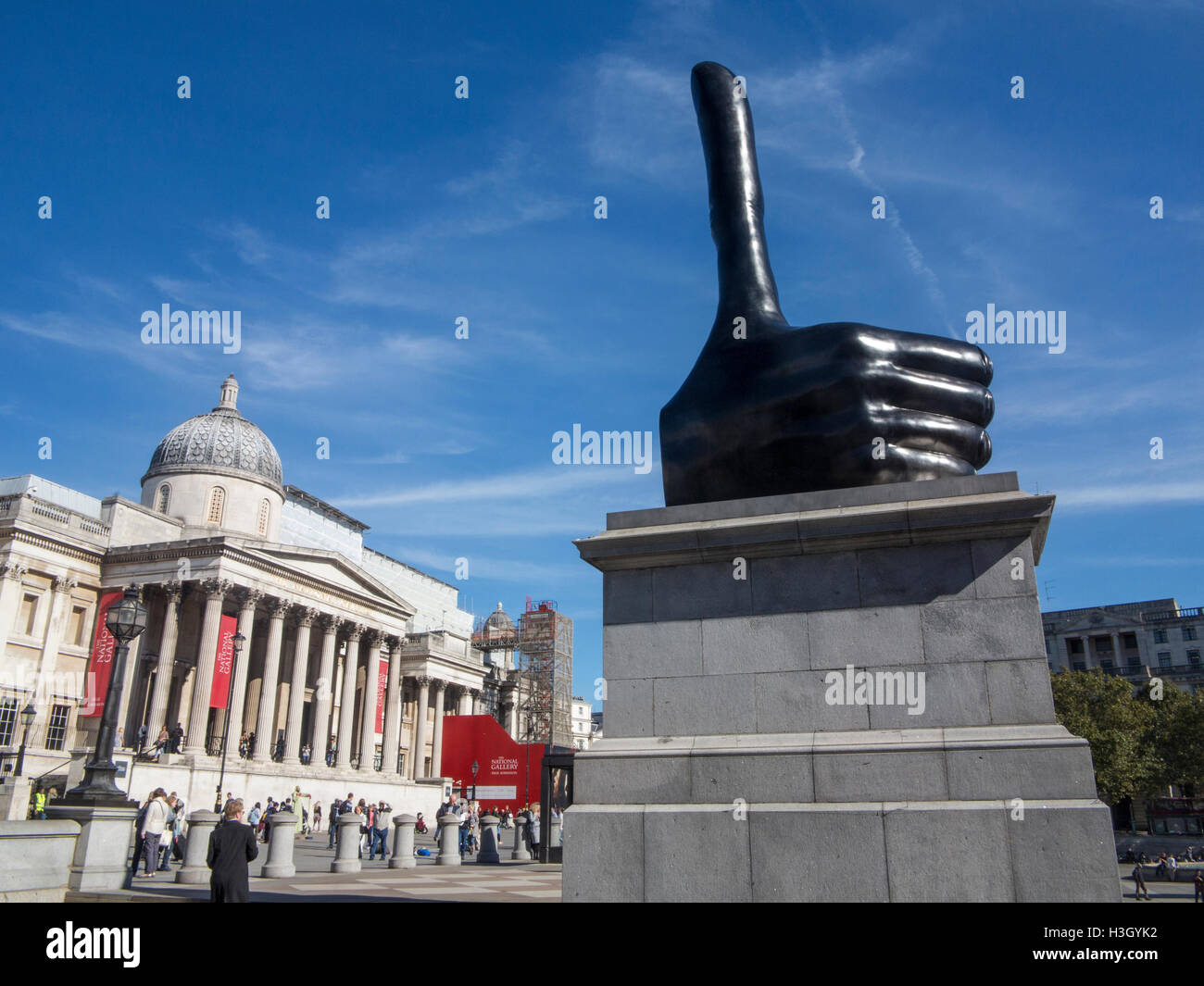 "Wirklich gut" Statue, vierte Sockel, Trafalgar Square, London UK Stockfoto