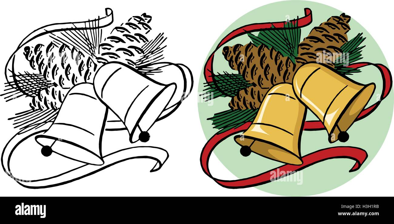 Weihnachten-Glocken-Symbol Stock Vektor