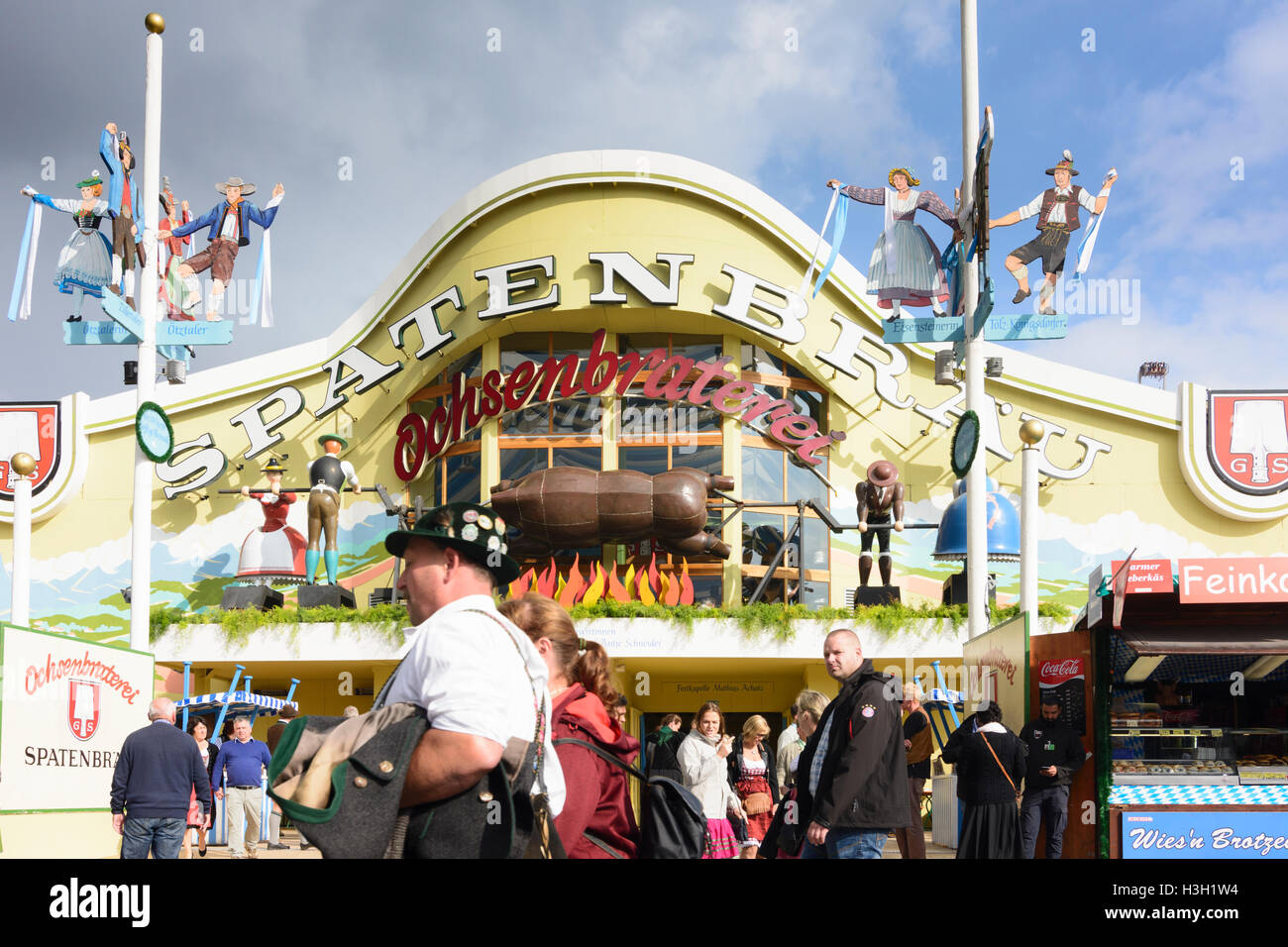 München, München: Oktoberfest-Bierfest: historischen Zelt, Oberbayern, Oberbayern, Bayern, Bayern, Deutschland Stockfoto