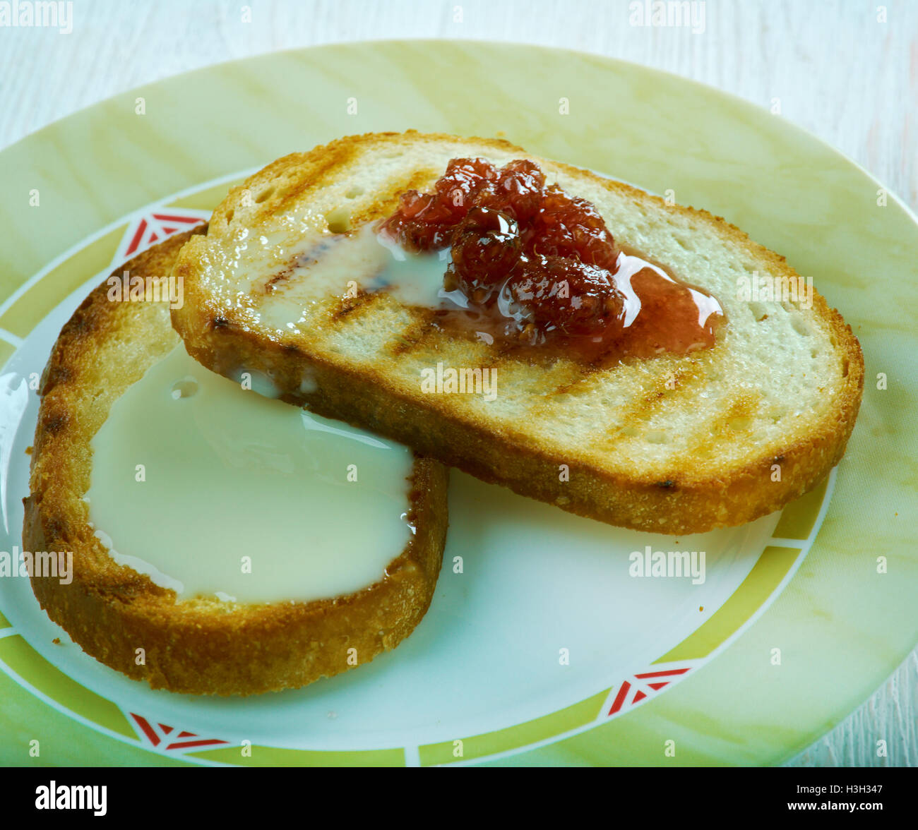 Arme Ritter von Windsor. French toast Stockfoto