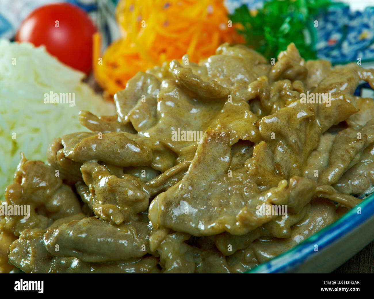 Chinesische Schweinefleisch Slice mit Gemüse Stockfoto