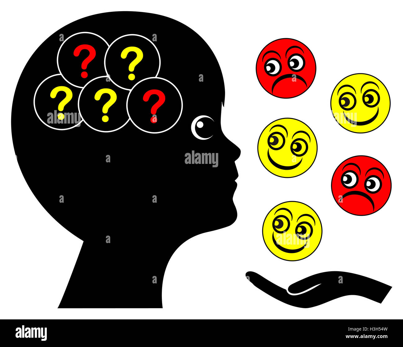 Emotionales Problem des autistischen Kindes Stockfoto