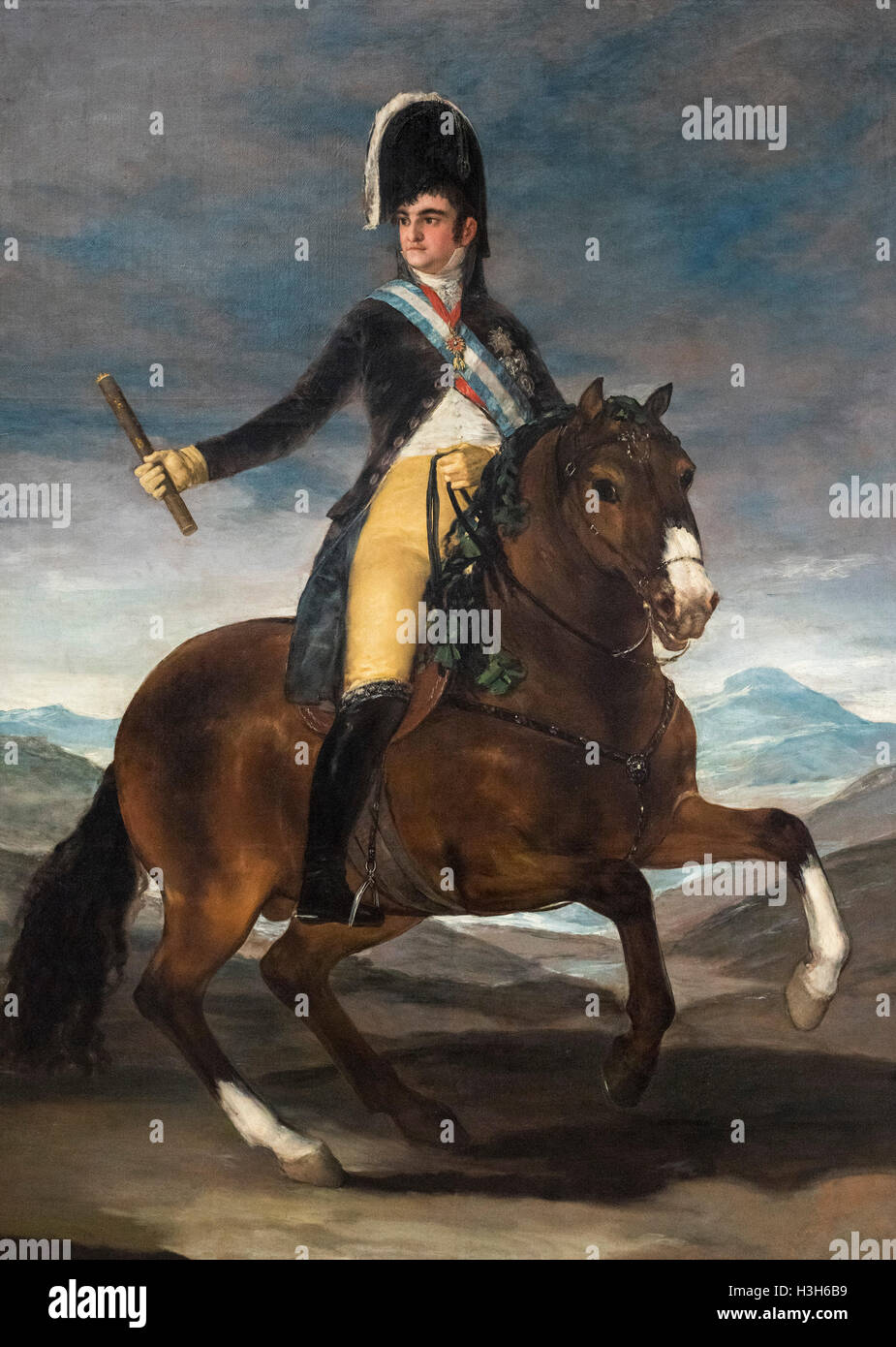 Francisco de Goya y Lucientes (1746-1828), Ferdinand VII (1784-1833) auf dem Pferderücken (1808). Stockfoto