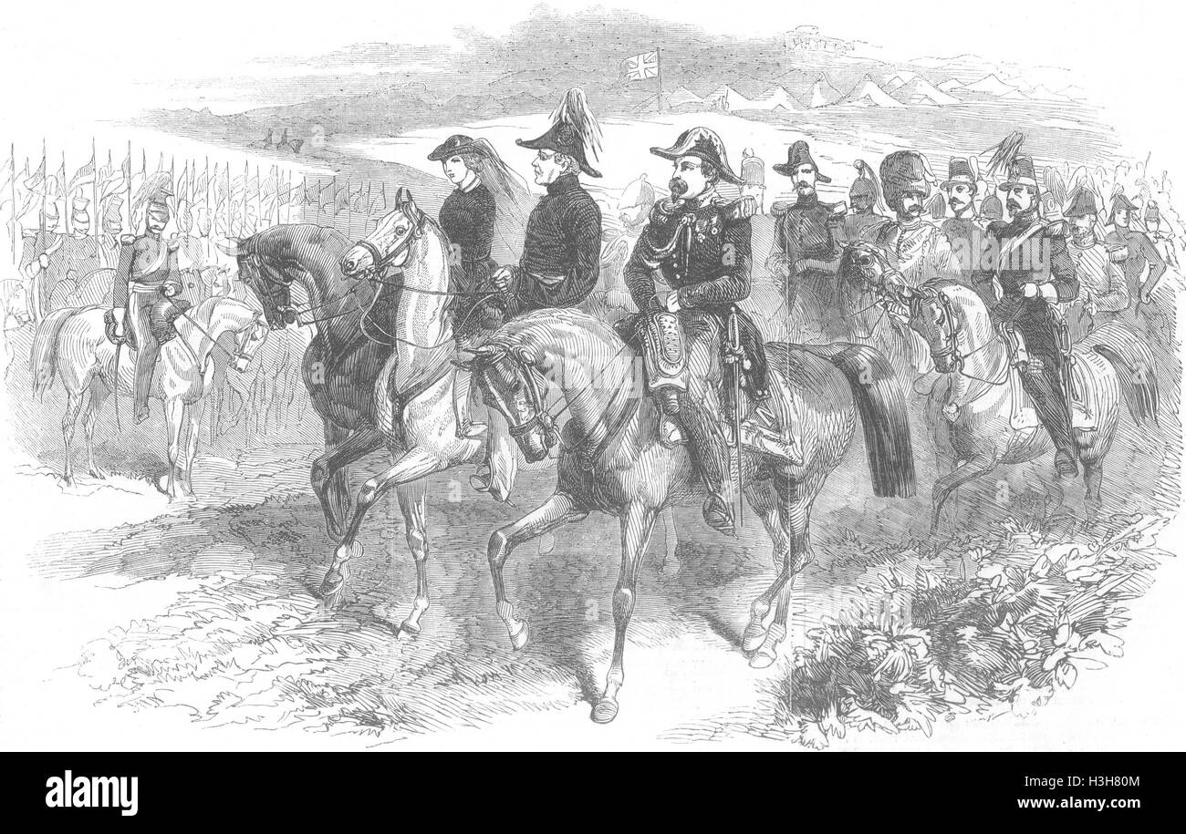 SURREY Chobham Camp-Prinz Lucien Bonaparte 1854. Illustrierte London News Stockfoto