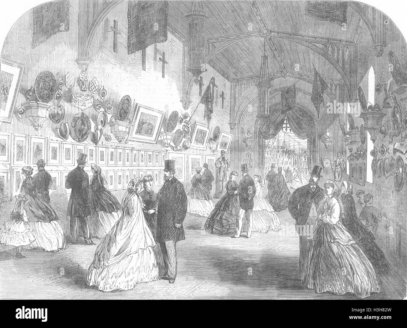 Mitarbeiter Alton Towers Wedgwood, Burslem Galerie 1865. Illustrierte London News Stockfoto