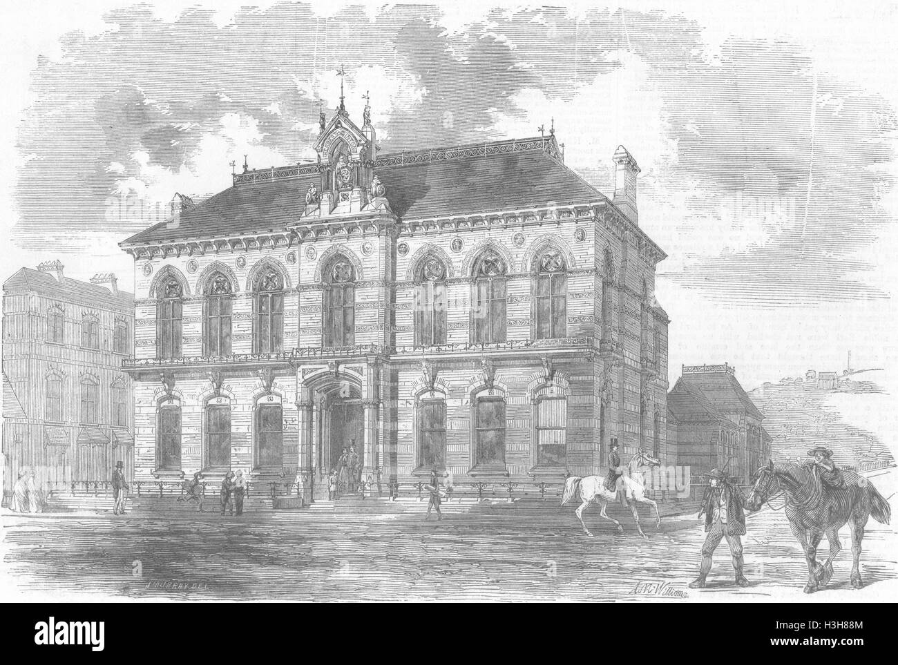 Mitarbeiter Minton Museum, Schule für Gestaltung, Stoke-on-Trent 1860. Illustrierte London News Stockfoto