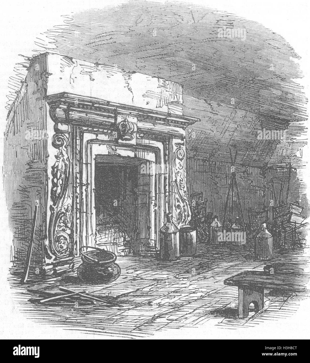 ESSEX Tilbury Ft Zimmer, Haupttor Haus 1868. Illustrierte London News Stockfoto