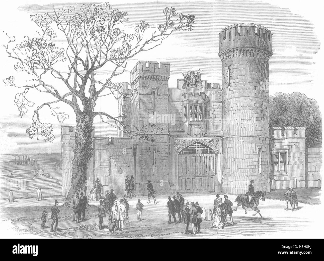 LANCS Lord Derby Lodge Tor, Knowsley 1869. Illustrierte London News Stockfoto