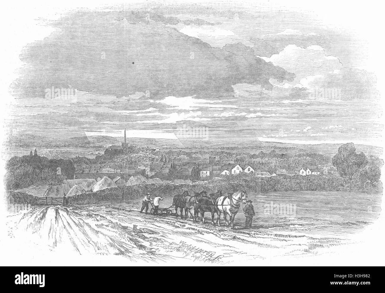 WARCS Ansicht des Stratford-upon-Avon 1847. Illustrierte London News Stockfoto