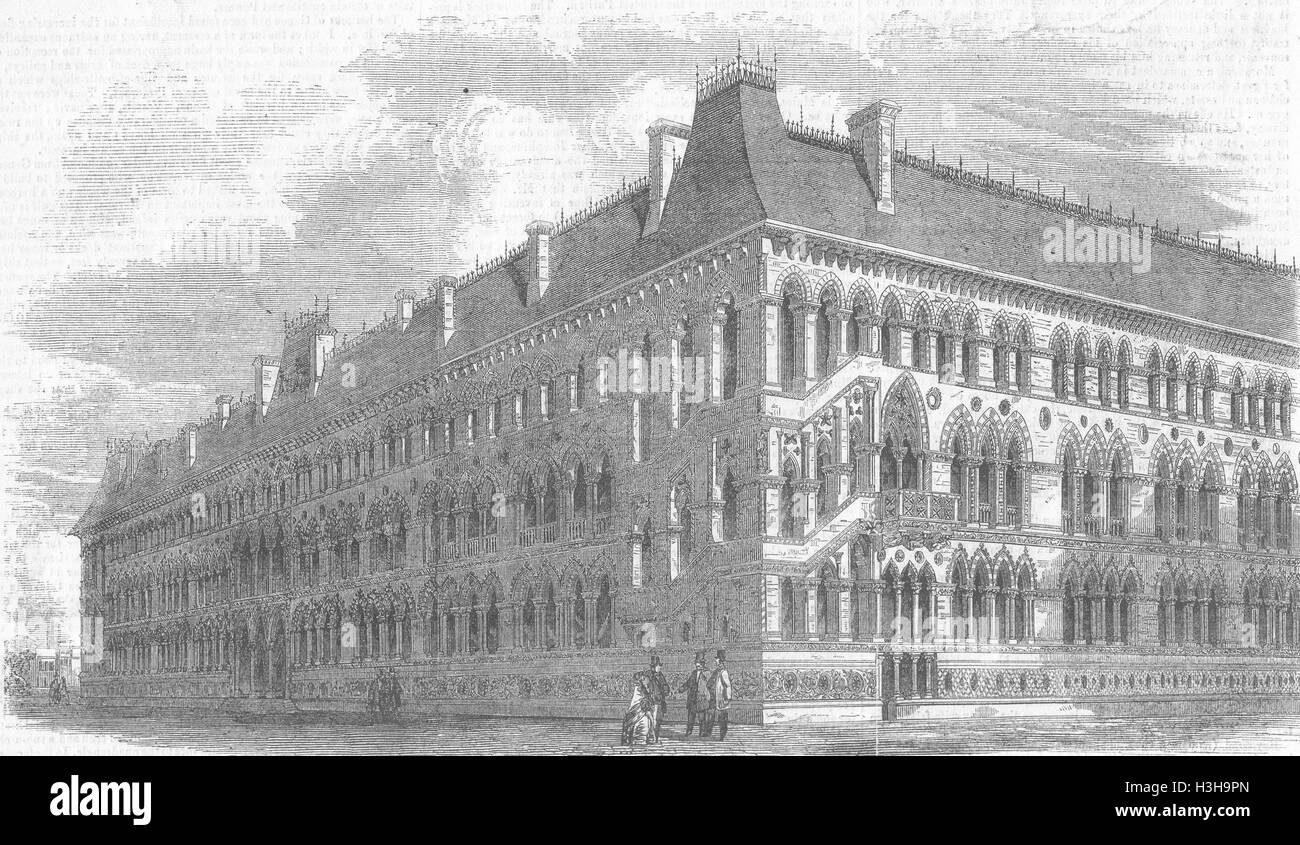 Londoner Foreign Office Design (Deane & Woodward) 1858. Illustriert von Zeiten Stockfoto
