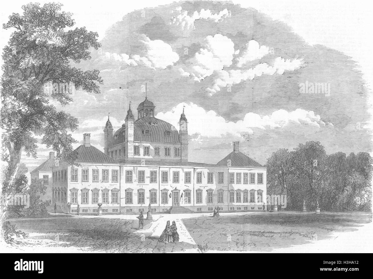 Dänemark königlichen Besuch Schloss Fredensborg 1864. Illustrierte London News Stockfoto