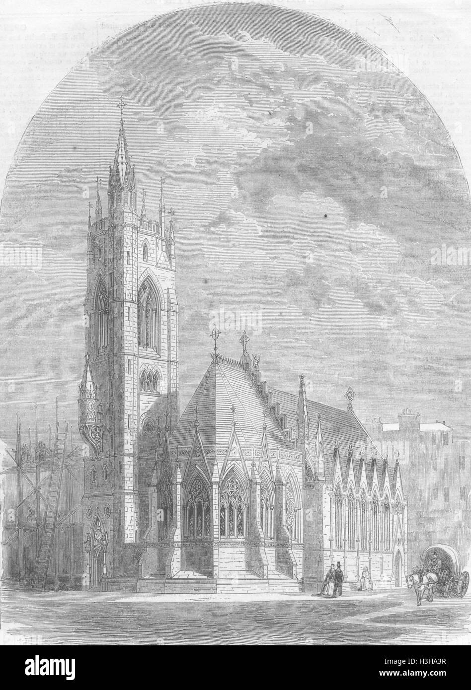 SUSSEX Holy Trinity Church, Hastings 1860. Illustriert von Zeiten Stockfoto