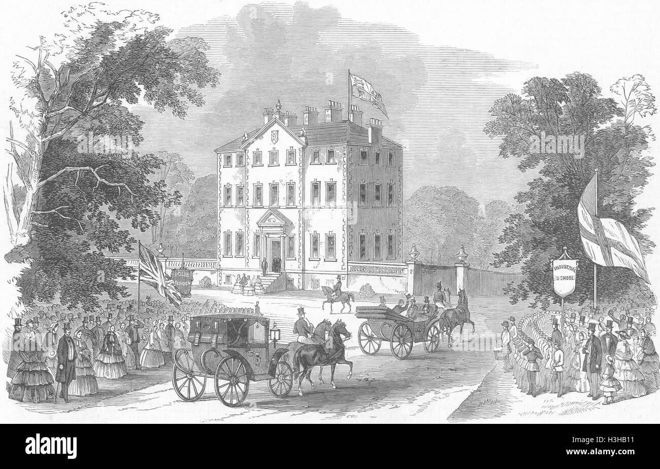 RENFREW Prince Of Wales, Polloc House(John Maxwell) 1859. Bebilderte News of the World Stockfoto