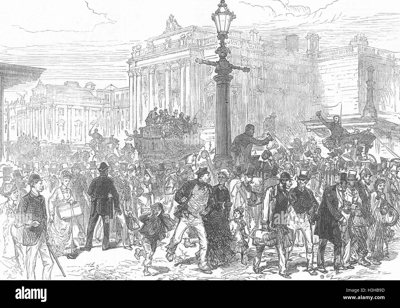 WATERLOO BRIDGE Abschaffung der Maut freie 1878 zu erklären. Illustrierte London News Stockfoto