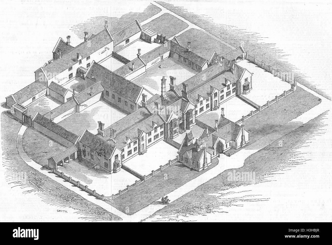 CANTERBURY Union Workhouse 1846 gebaut werden. Illustrierte London News Stockfoto