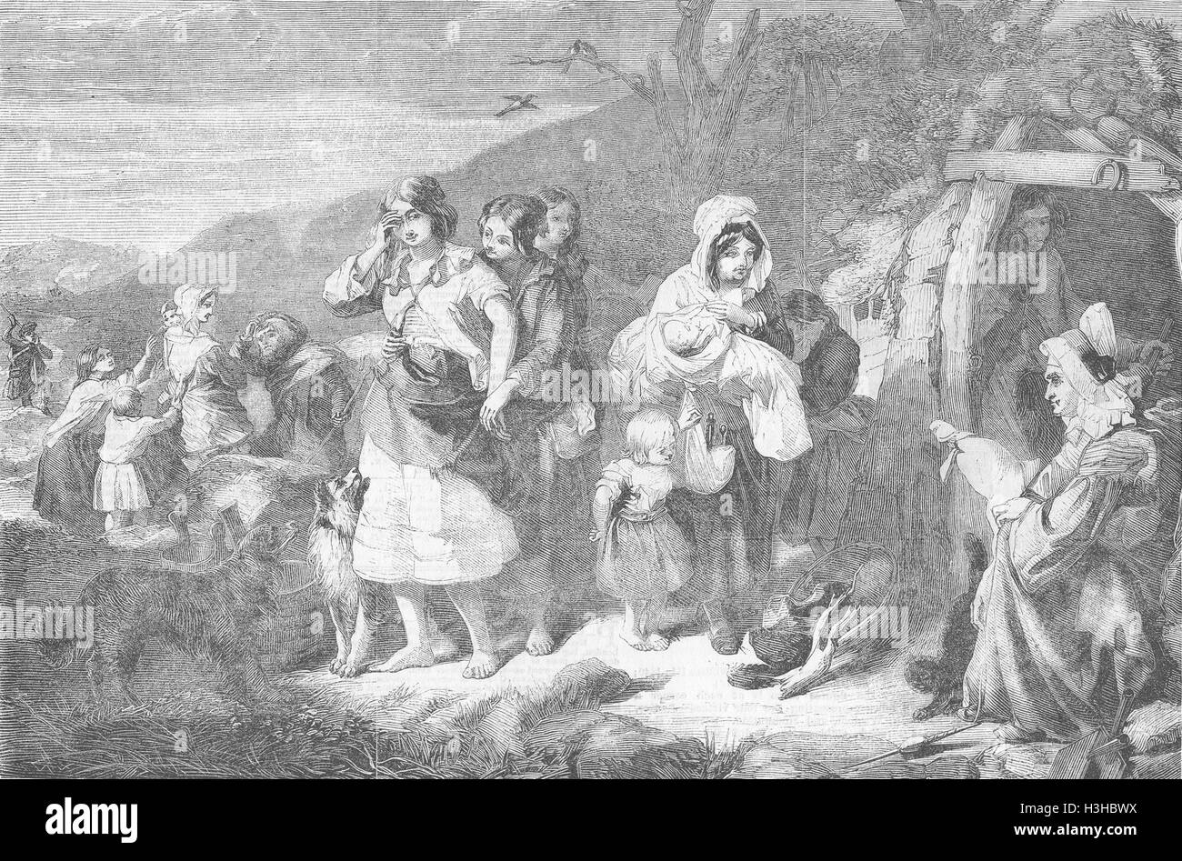 Schottland Spae-Frau des Clachen 1851. Illustrierte London News Stockfoto