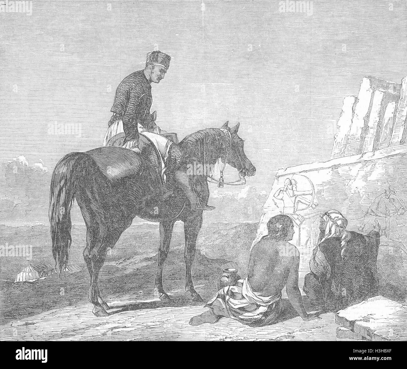 Pferde, die er mächtige Jäger vor dem Herrn 1851 war. Illustrierte London News Stockfoto