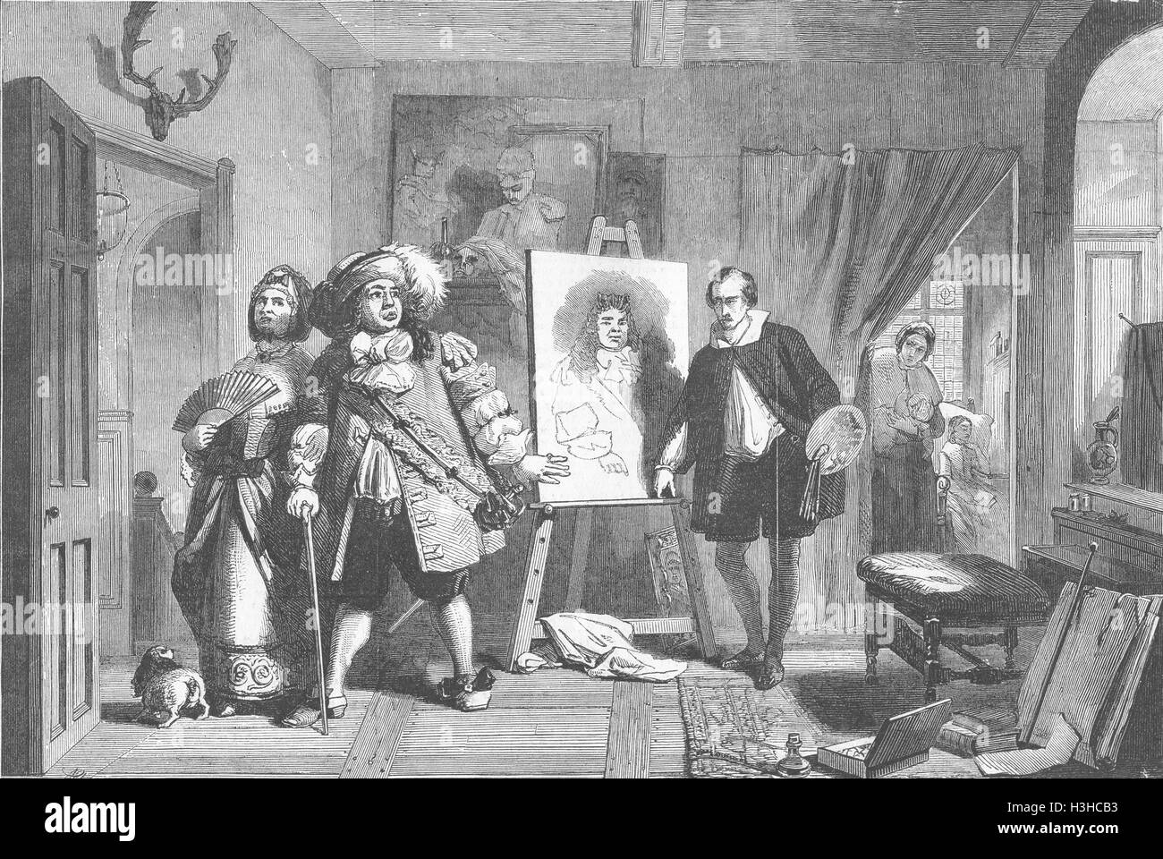 Gesellschaft zu wahrheitsgemäß 1850. Illustrierte London News Stockfoto