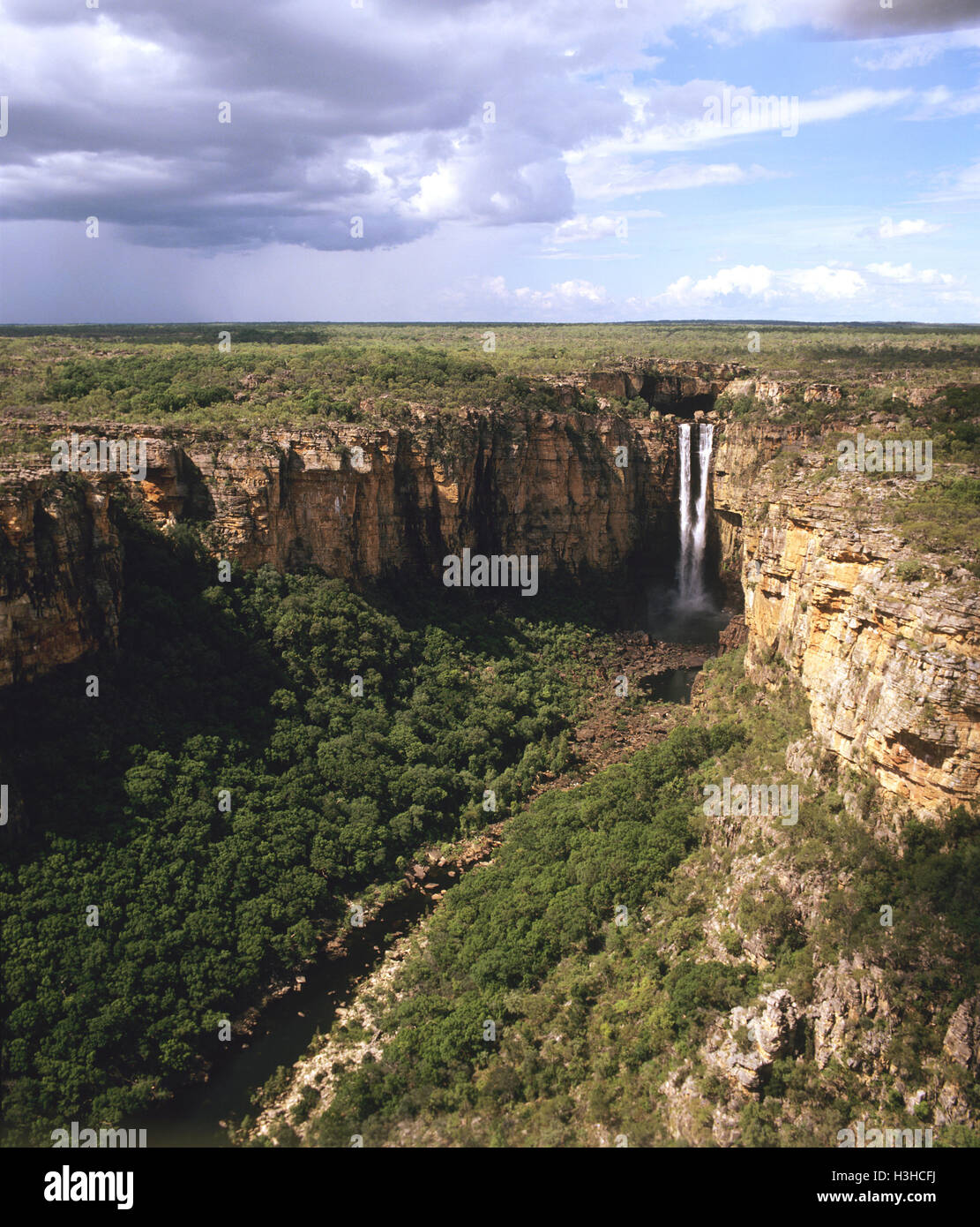 Jim Jim Falls und Arnhemland Böschung Stockfoto