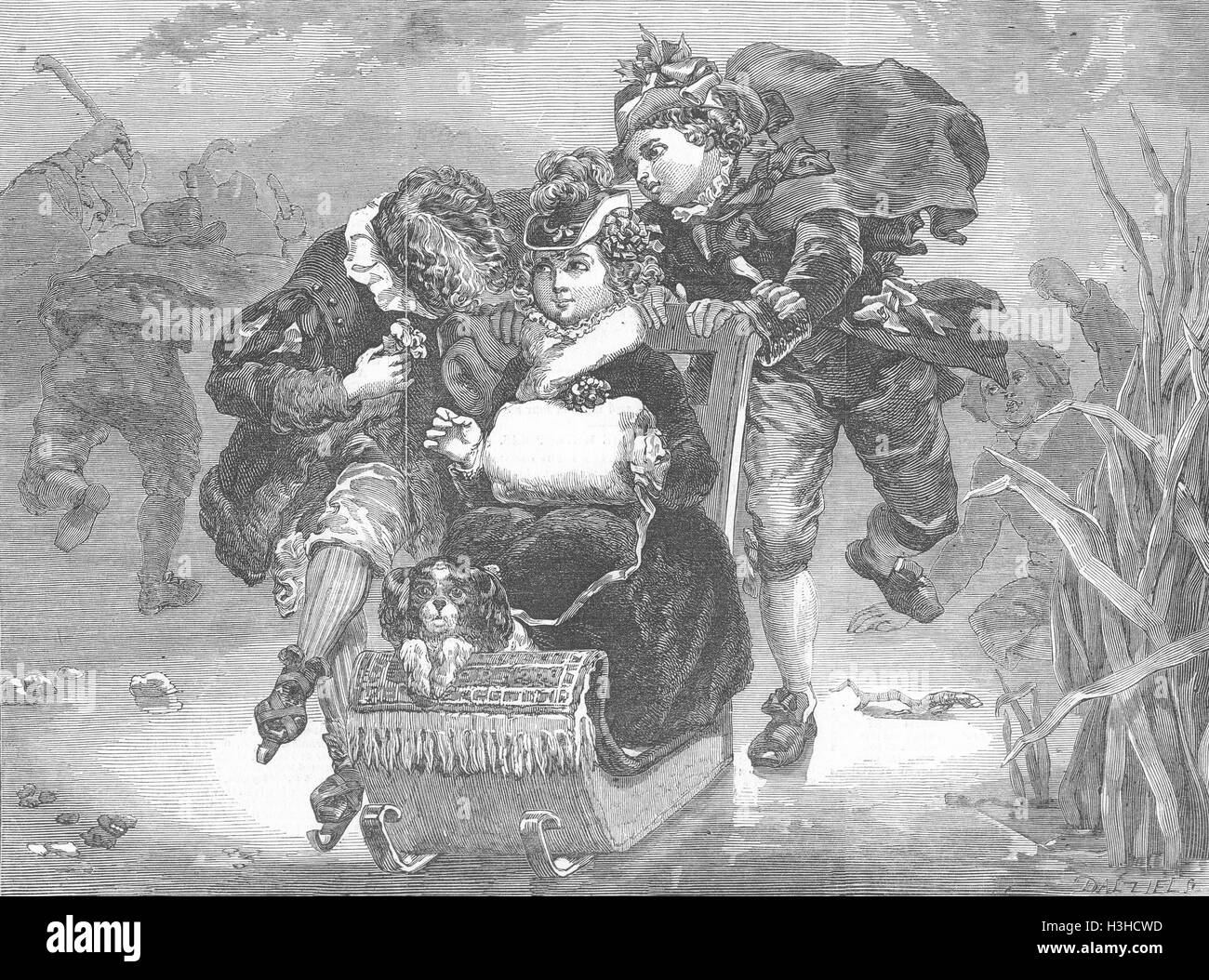 Kinder die Rivalen 1850. Illustrierte London News Stockfoto