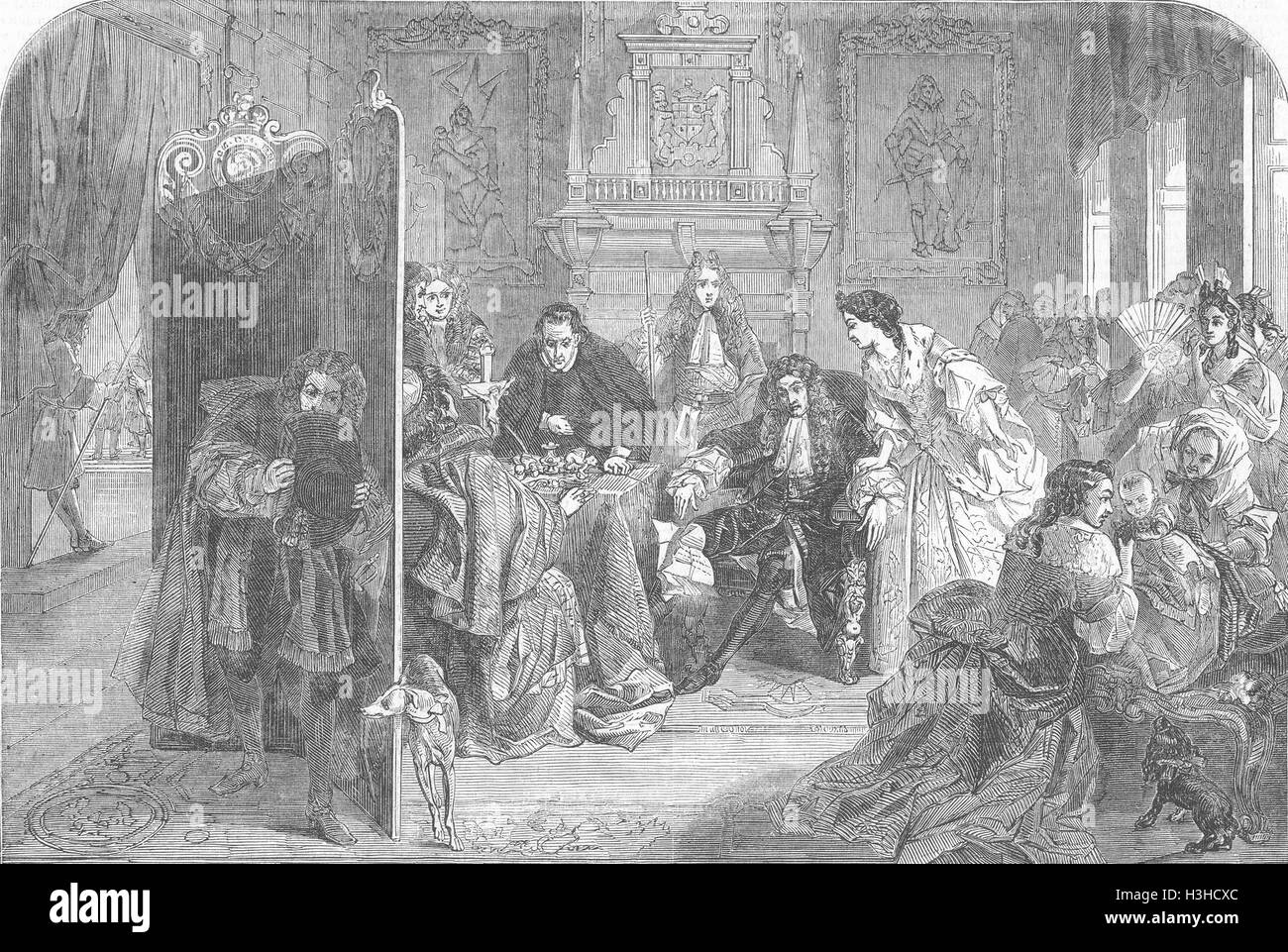 Jakob II. LONDON hört, dass Prinz von Oranien 1850 gelandet ist. Illustrierte London News Stockfoto