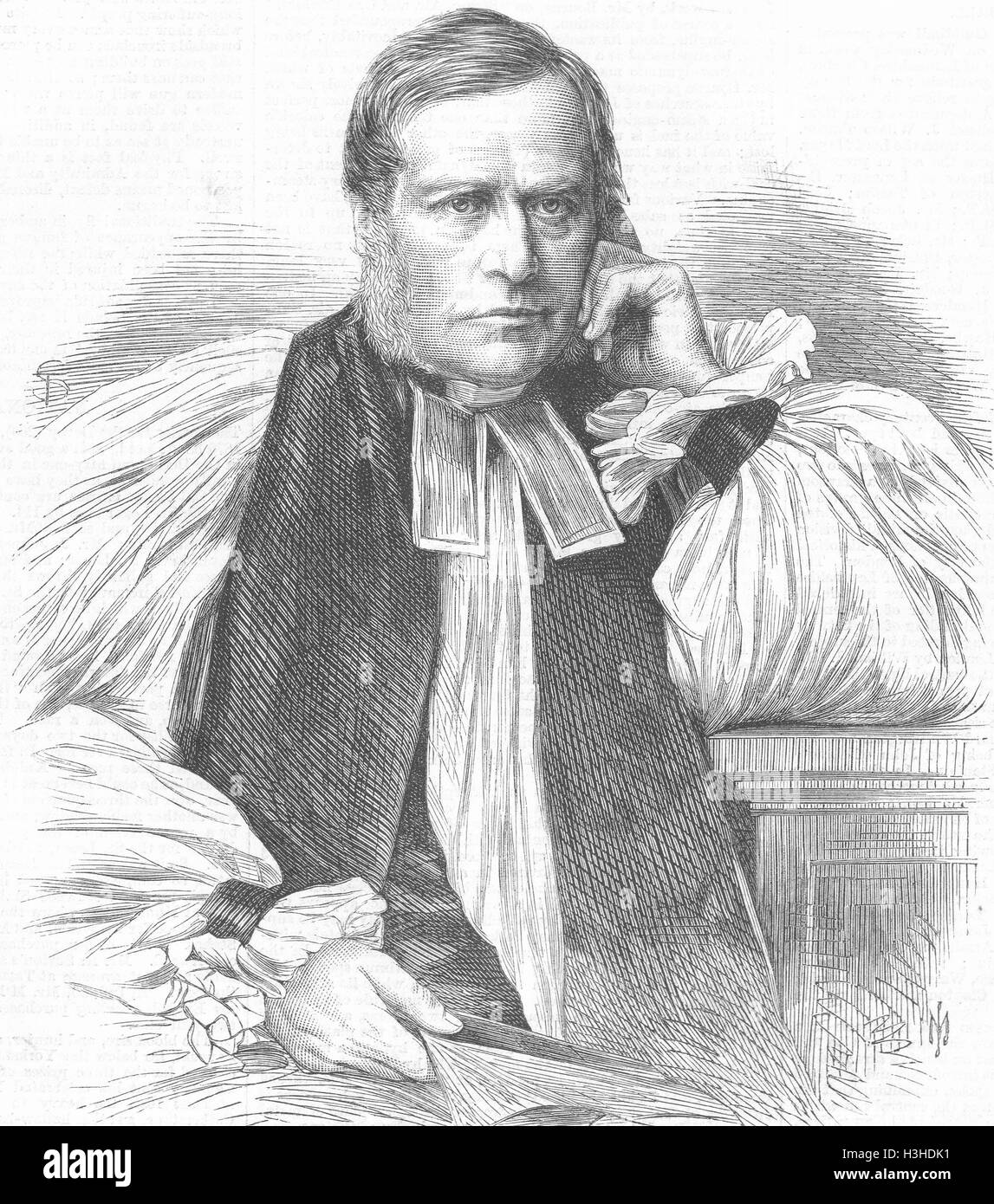 HEREFORD richtige Rev Dr Atlay, Bischof von 1868. Illustrierte London News Stockfoto