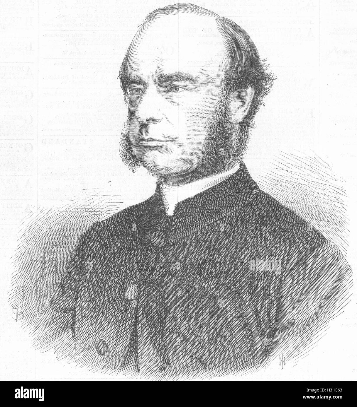 PETERBOROUGH richtige Rev Dr Magee, Bischof von 1868. Illustrierte London News Stockfoto