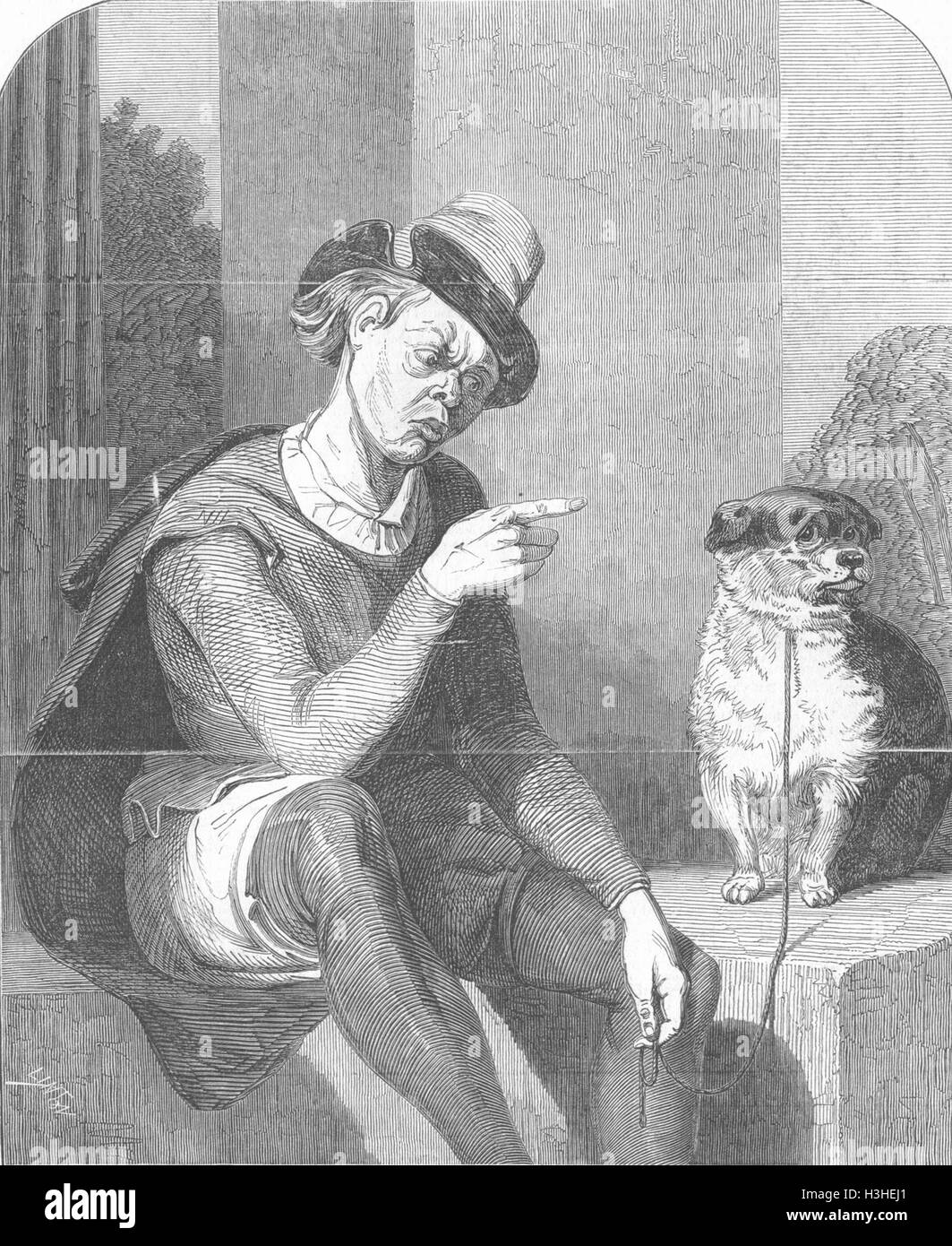SHAKESPEARE-2 Herren von Verona, handeln, IV, 4 1847. Illustrierte London News Stockfoto