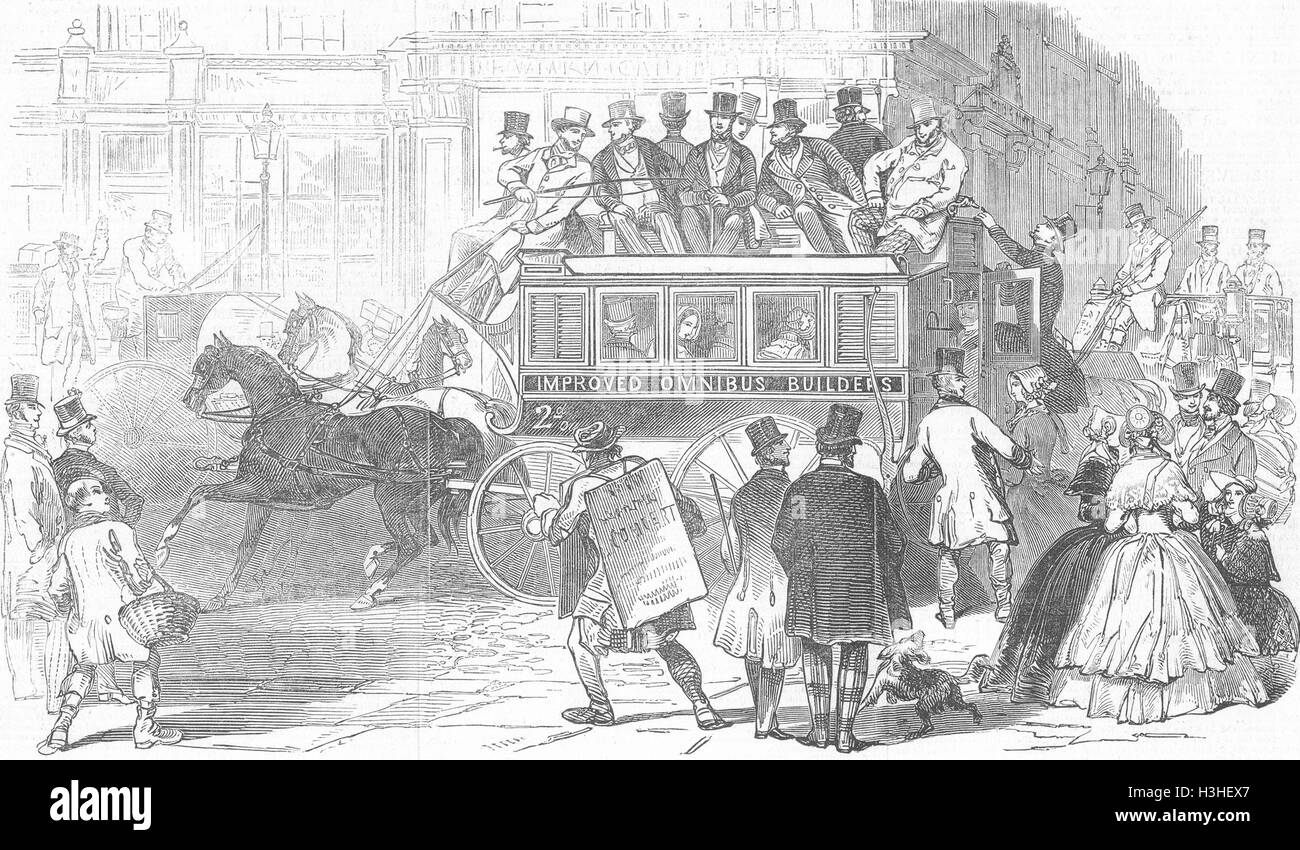 Verbesserte Omnibus 1847 zu transportieren. Illustrierte London News Stockfoto