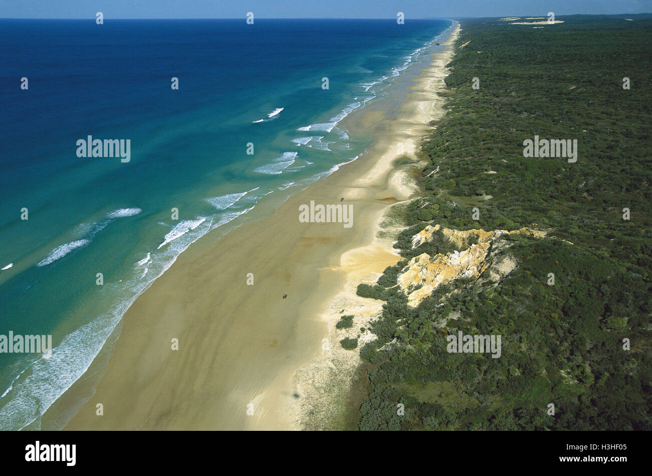 Luftaufnahme des Seventy-Five Mile Beach, Stockfoto