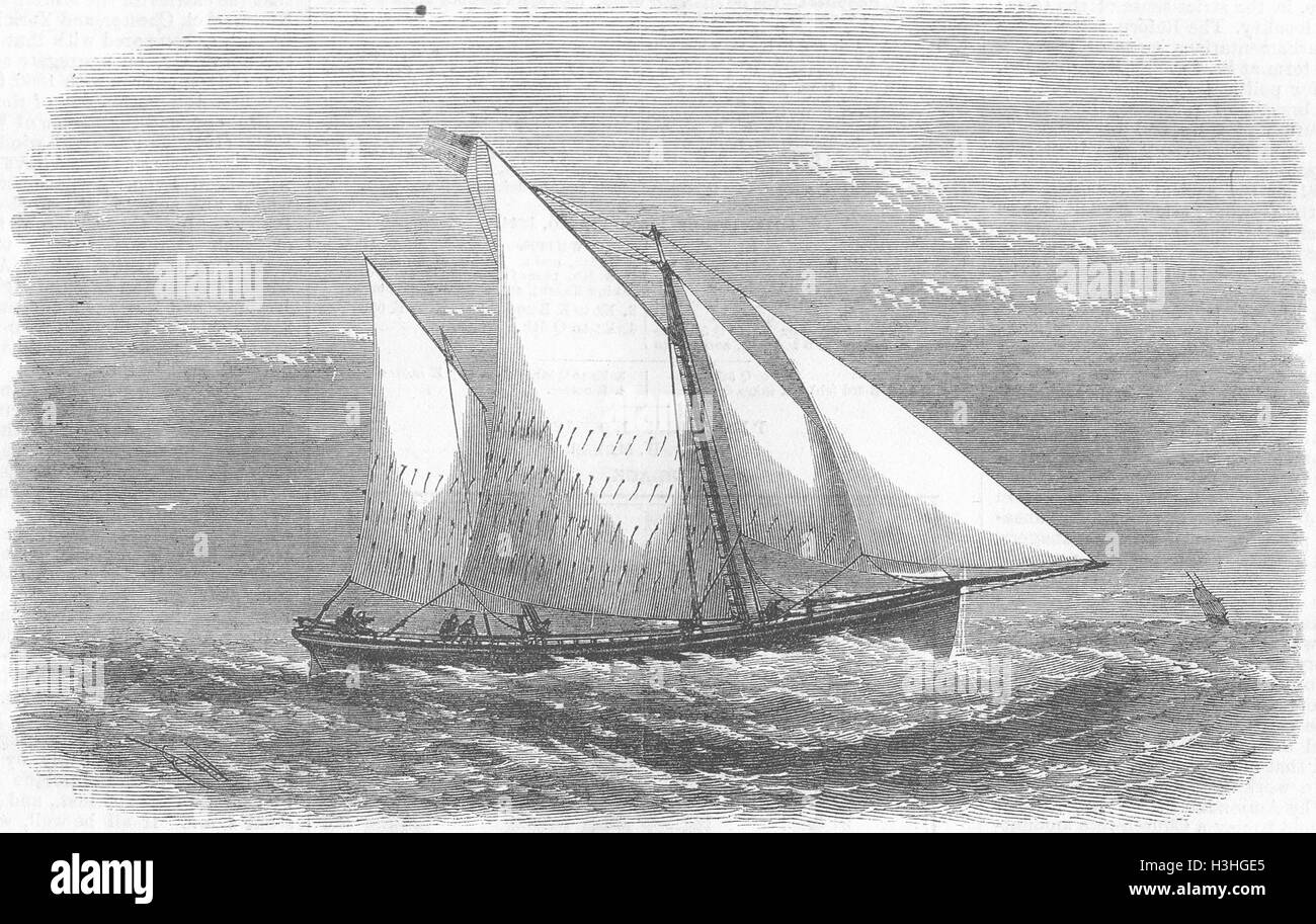 Australien Süd australischen Zeitung Presse Boot 1868. Illustrierte London News Stockfoto