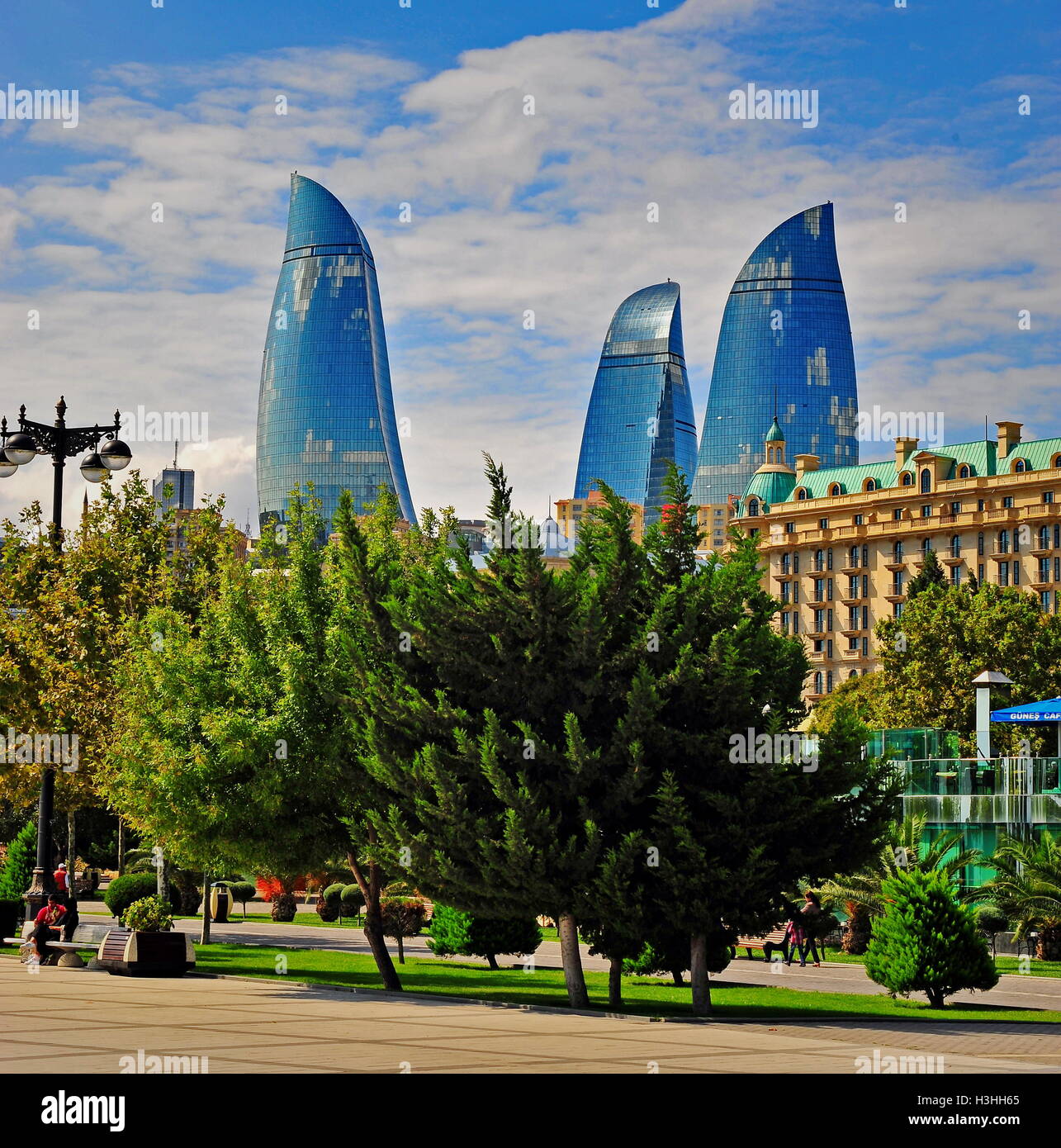 Sommer-Ansicht des Stadtbildes Baku, Aserbaidschan Stockfoto