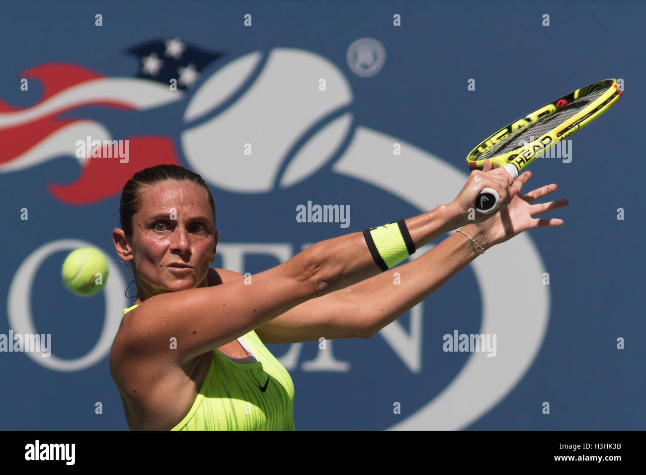 Roberta Vinci (ITA) im Wettbewerb bei den US Open 2016 Stockfoto