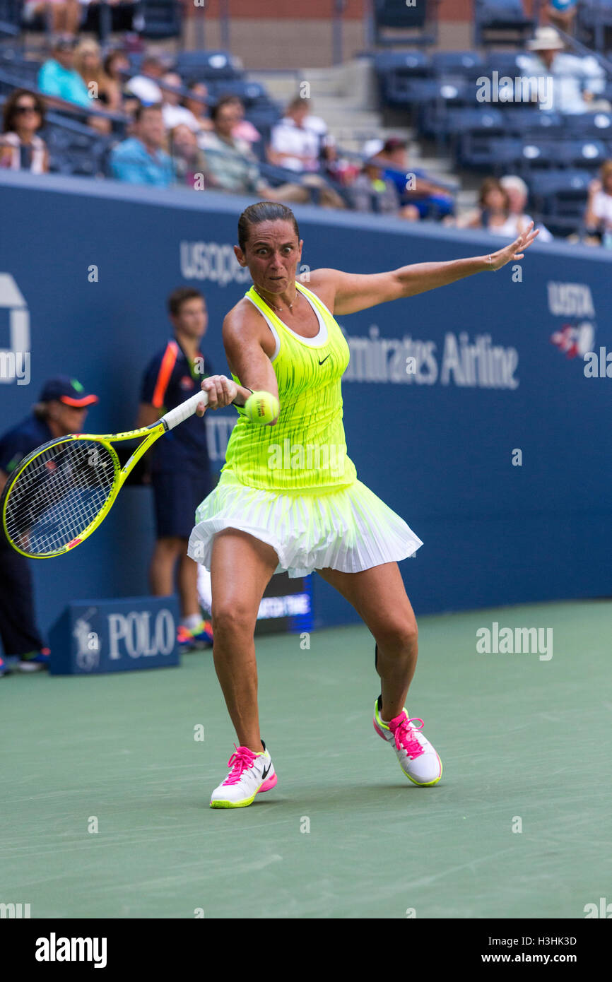 Roberta Vinci (ITA) im Wettbewerb bei den US Open 2016 Stockfoto