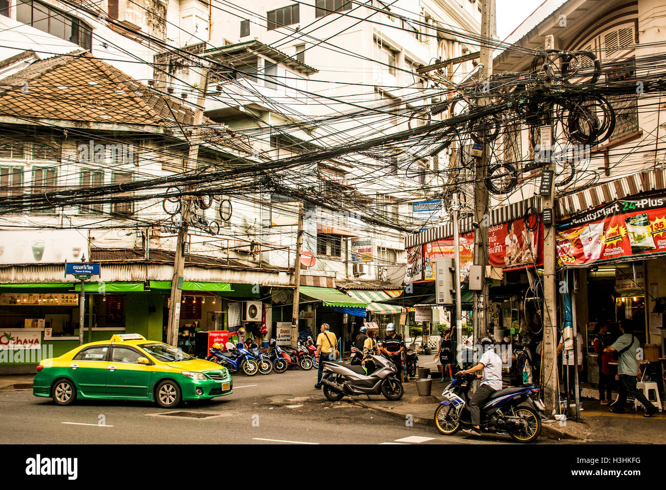Straßen von Bangkok Thailand Rush Hour Tagesgeschäft 2 Stockfoto