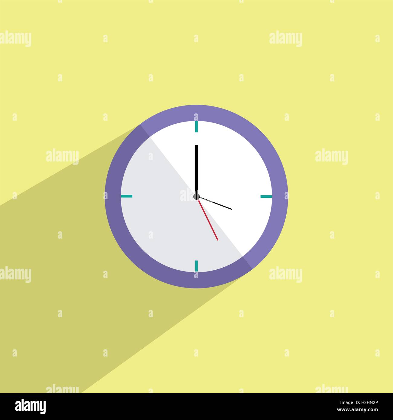 Uhr flach Symbol Vektor-Illustration-Design Stock Vektor