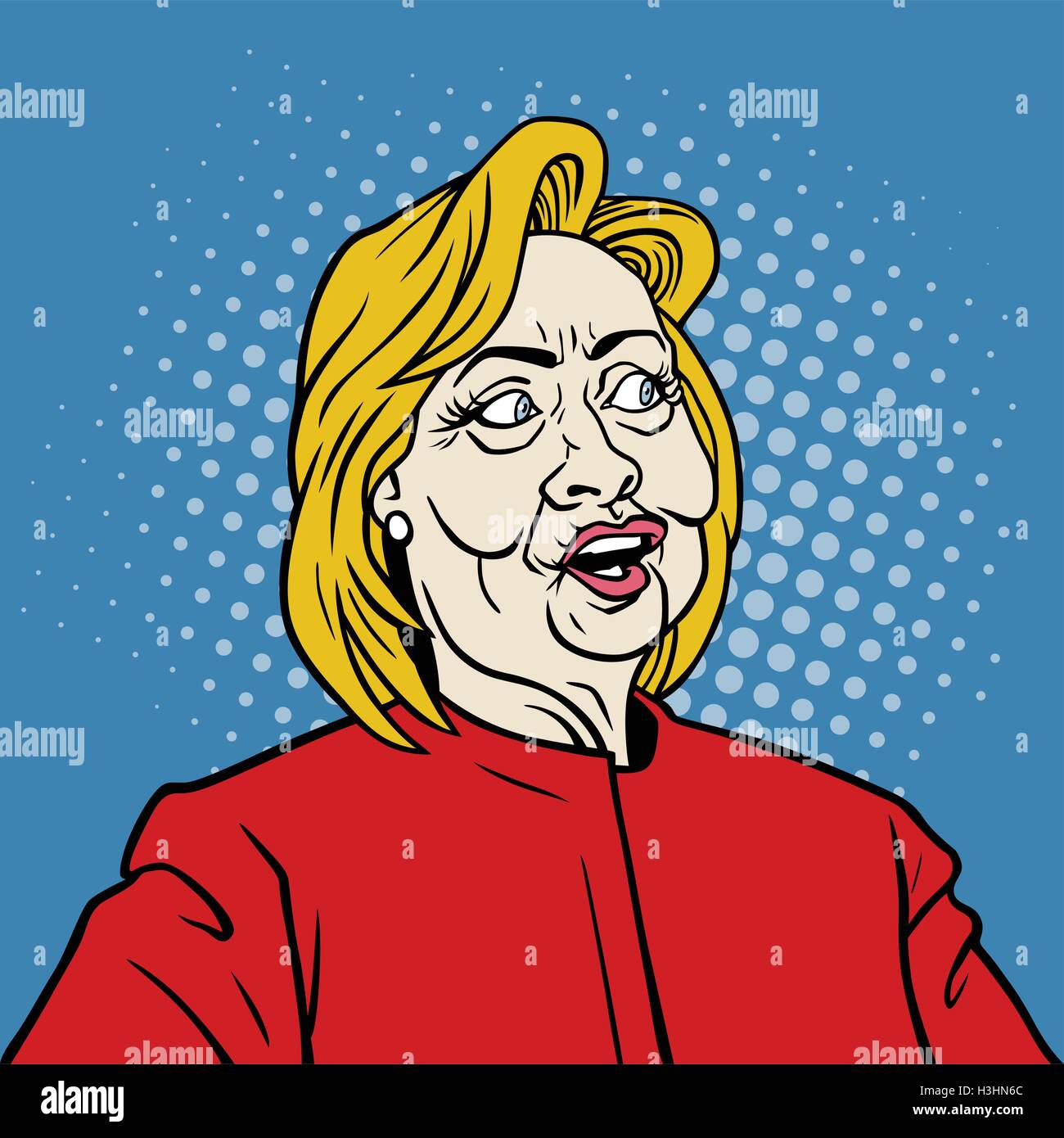 Hillary Clinton Pop-Art Portrait Vektor Stock Vektor