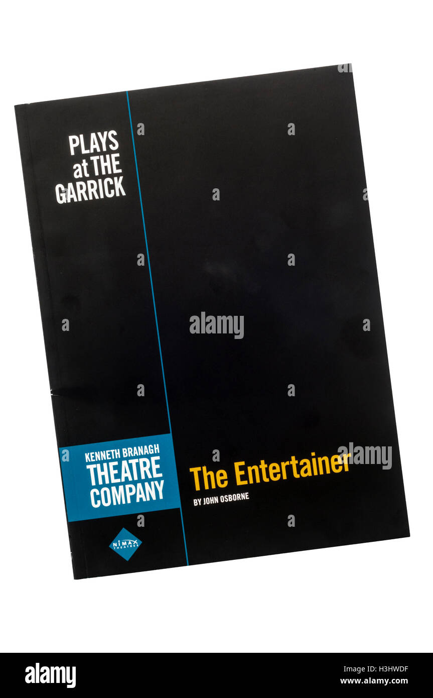 Programm für die 2016 Kenneth Branagh Theatre Company-Produktion von The Entertainer von John Osborne am Garrick Theatre. Stockfoto