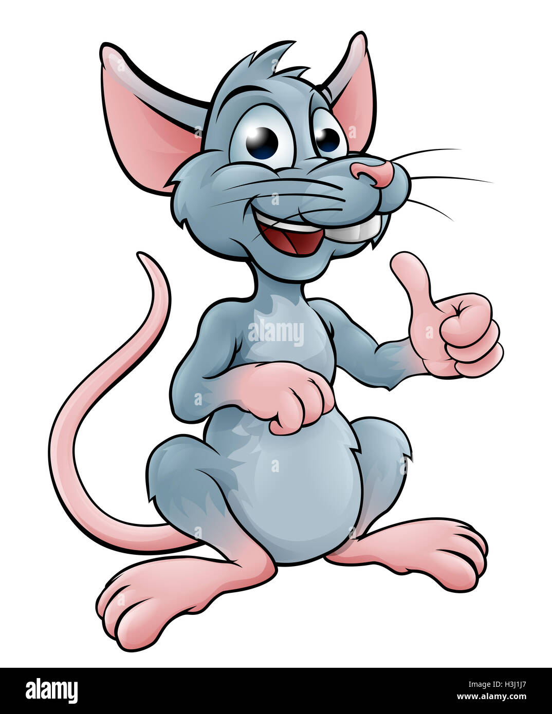 Maus oder Ratte-Cartoon-Charakter-Maskottchen Stockfoto