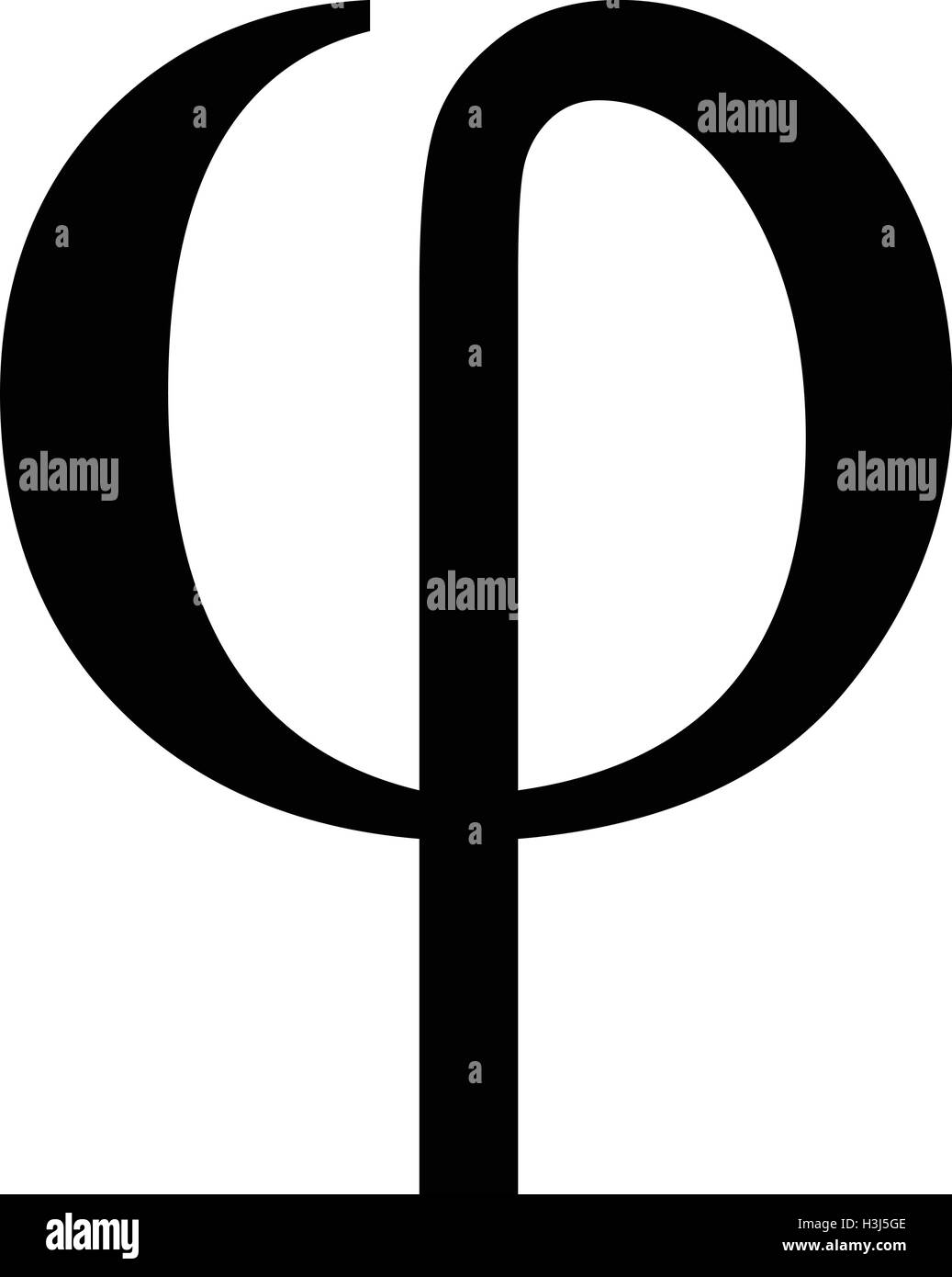 Griechische Buchstabe Phi Phi Symbol Vektor Illustration Stock Vektorgrafik Alamy