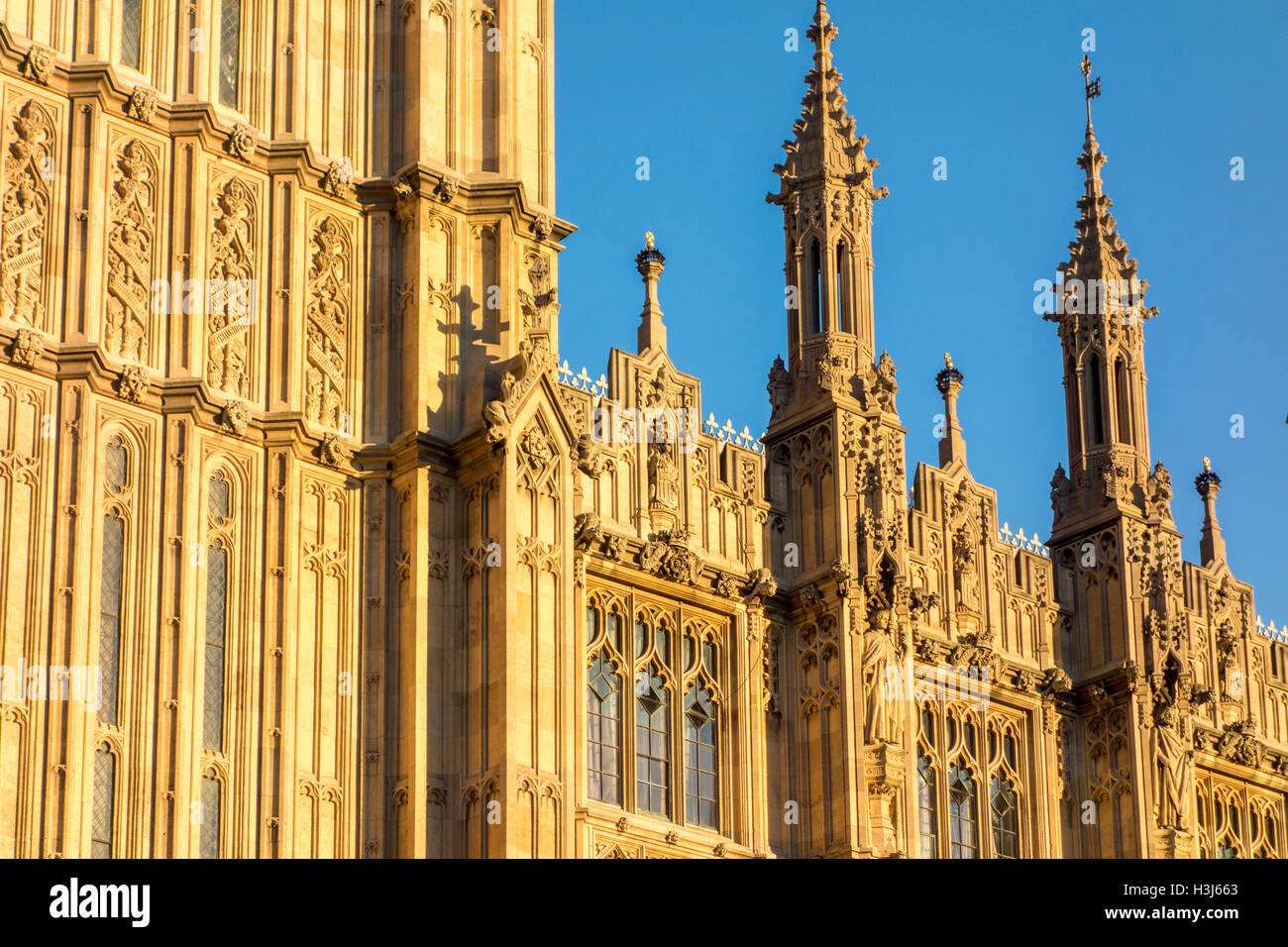 Palast von Westminster gotischer Architektur. London, UK Stockfoto