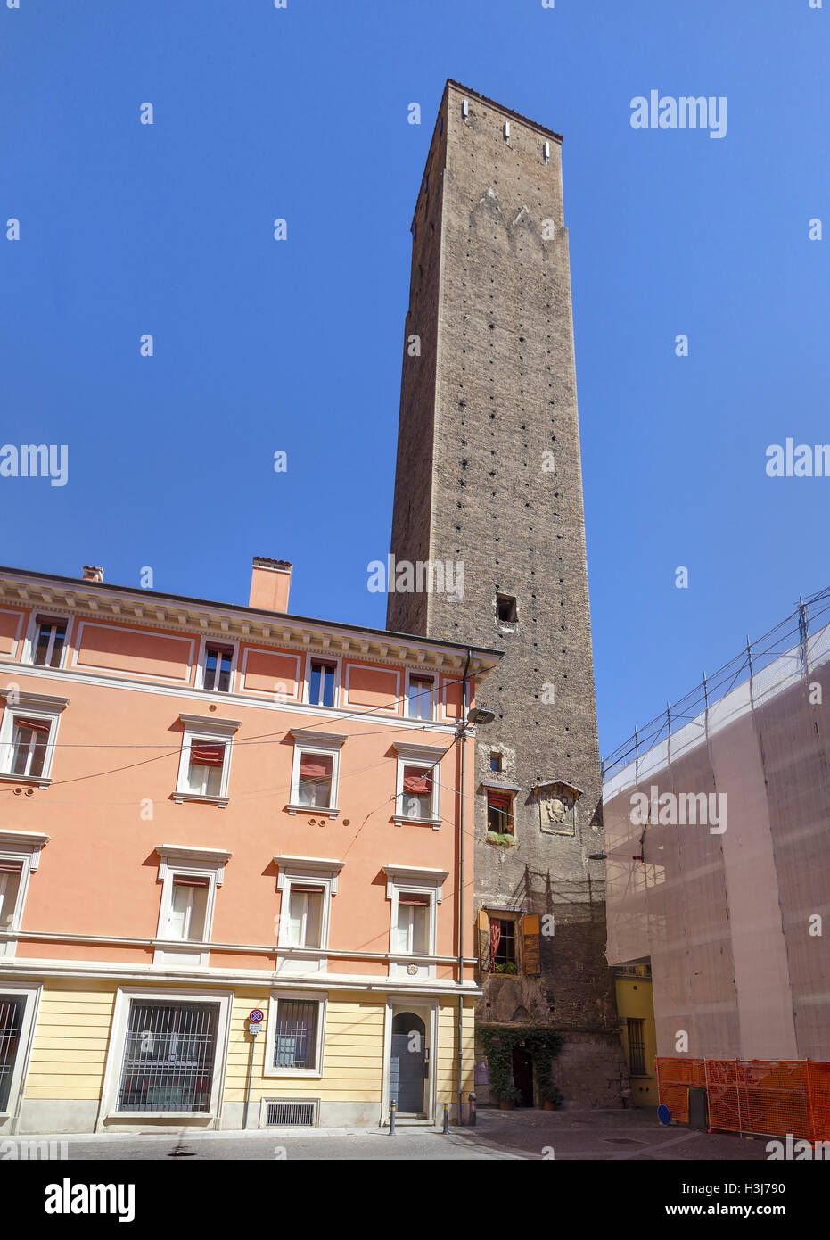 Torre Prendiparte Türme von Bologna Emilia Romagna Italien Stockfoto