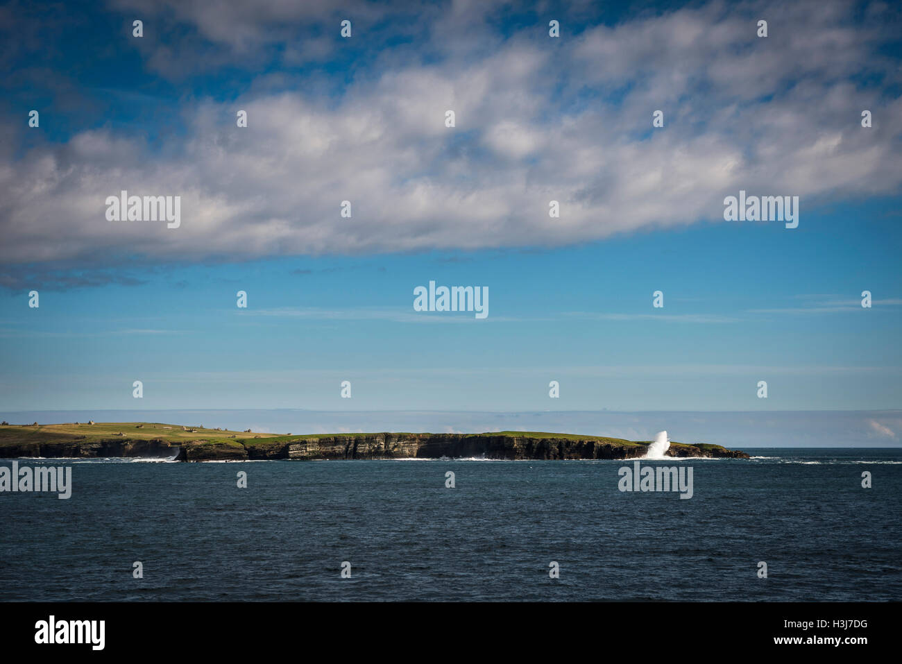 Die unbewohnte Insel Stroma in Orkney, Schottland, Großbritannien Stockfoto