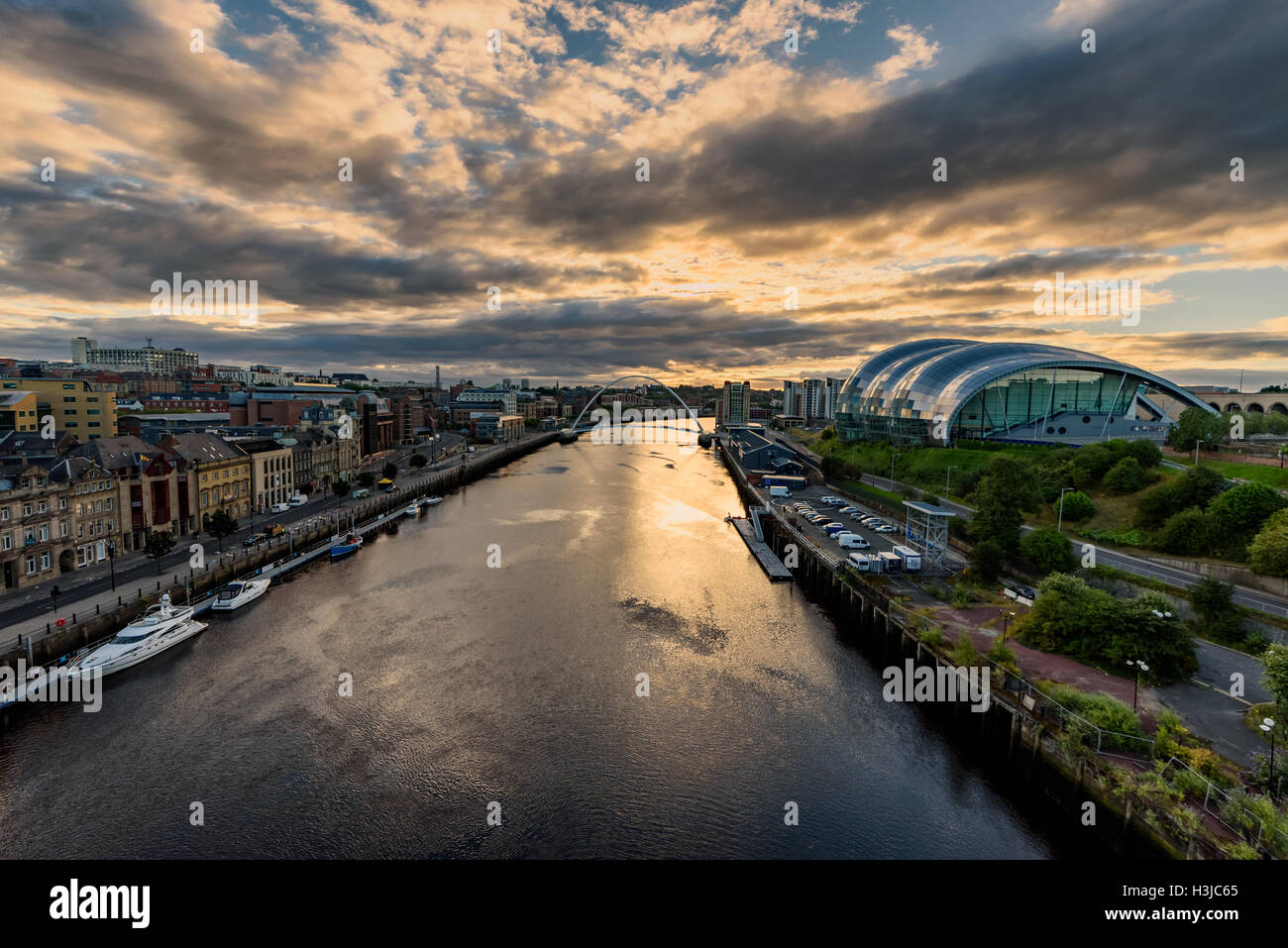 Newcastle Upon Tyne ist eine Universitätsstadt am Fluss Tyne im Nordosten Englands. Stockfoto