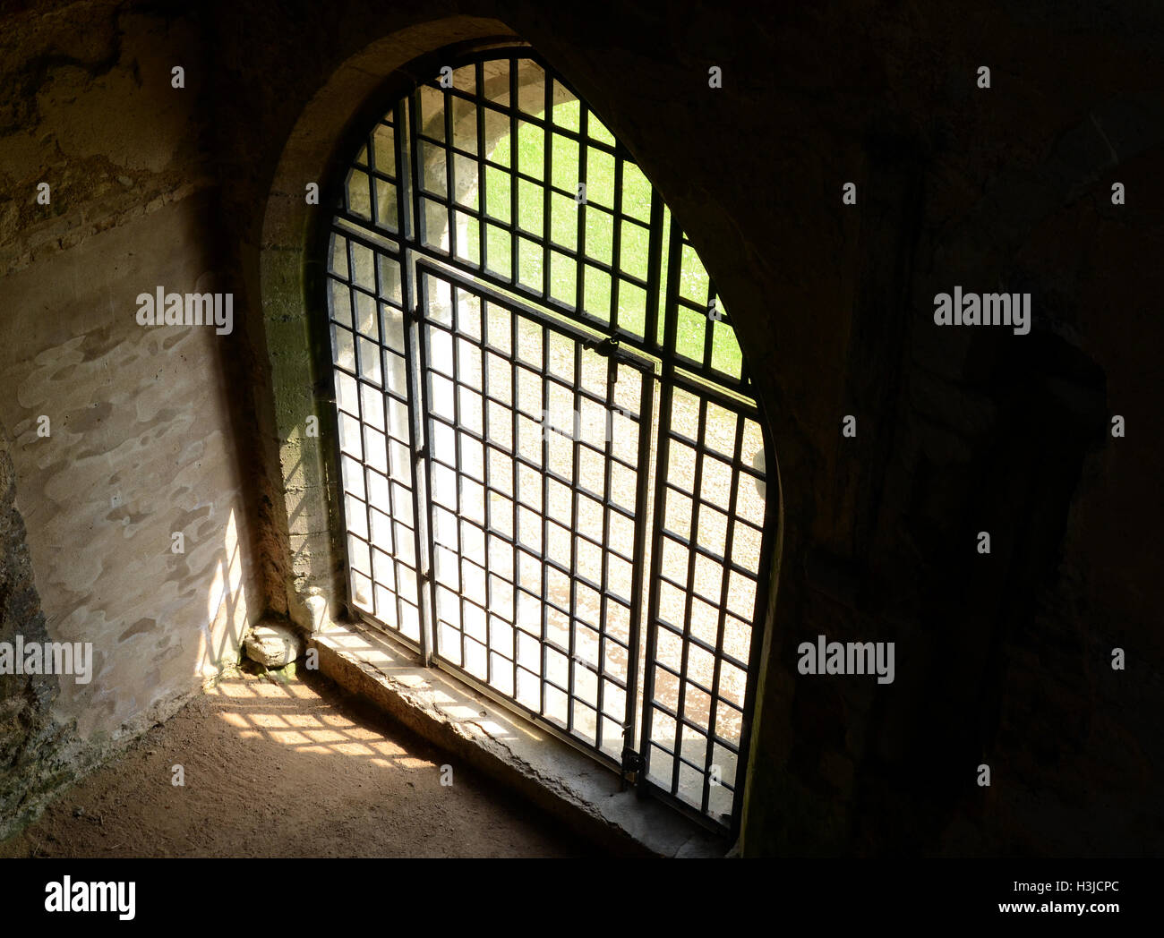 Tür am Denny Abtei, Cambridgeshire Stockfoto